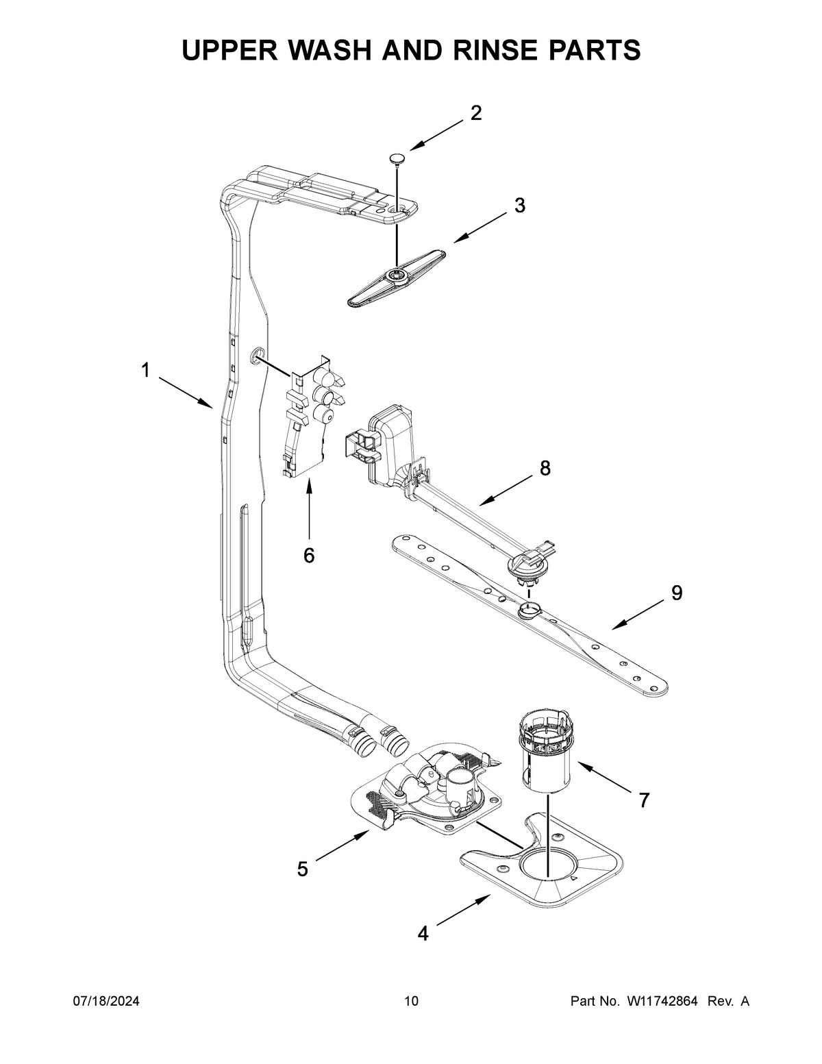 06 - UPPER WASH AND RINSE PARTS