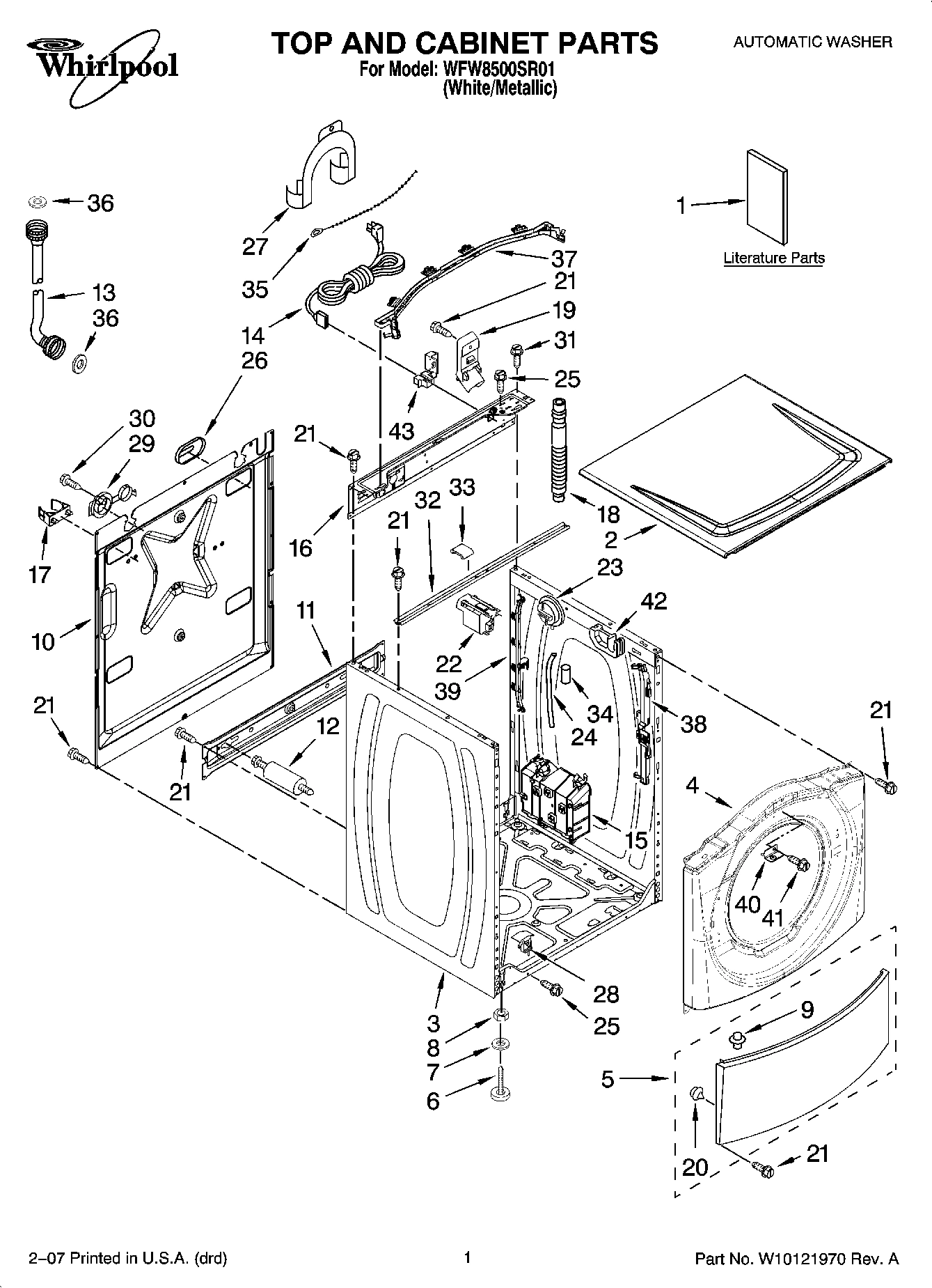 01 - TOP AND CABINET PARTS