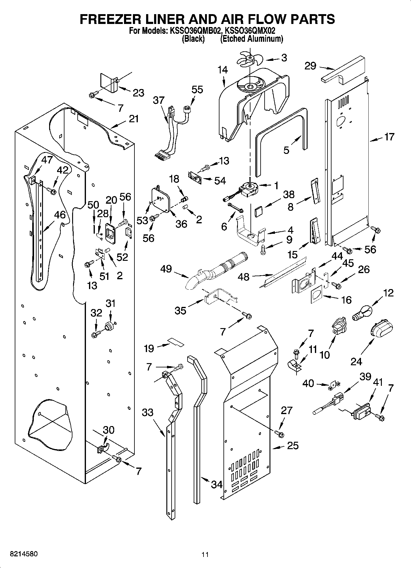 08 - FREEZER LINER AND AIR FLOW PARTS