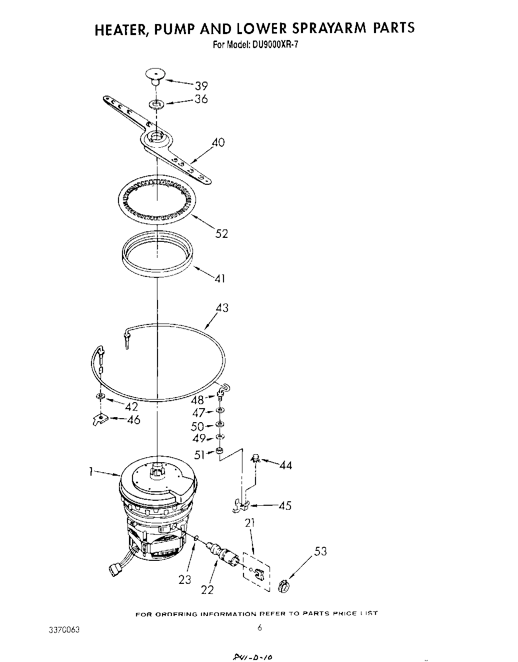 04 - HEATER, PUMP AND LOWER SPRAY ARM