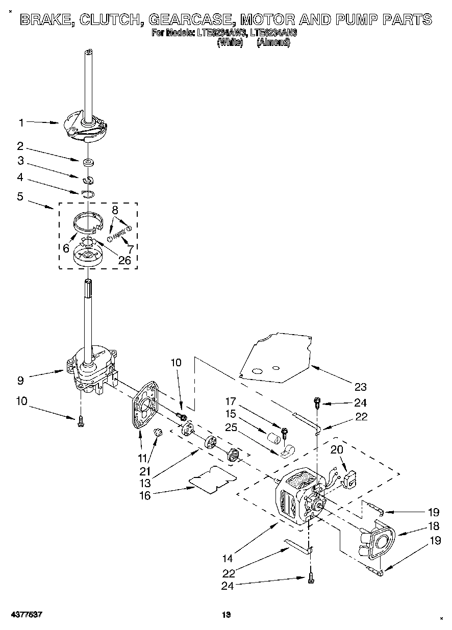 08 - BRAKE, CLUTCH, GEARCASE, MOTOR AND PUMP