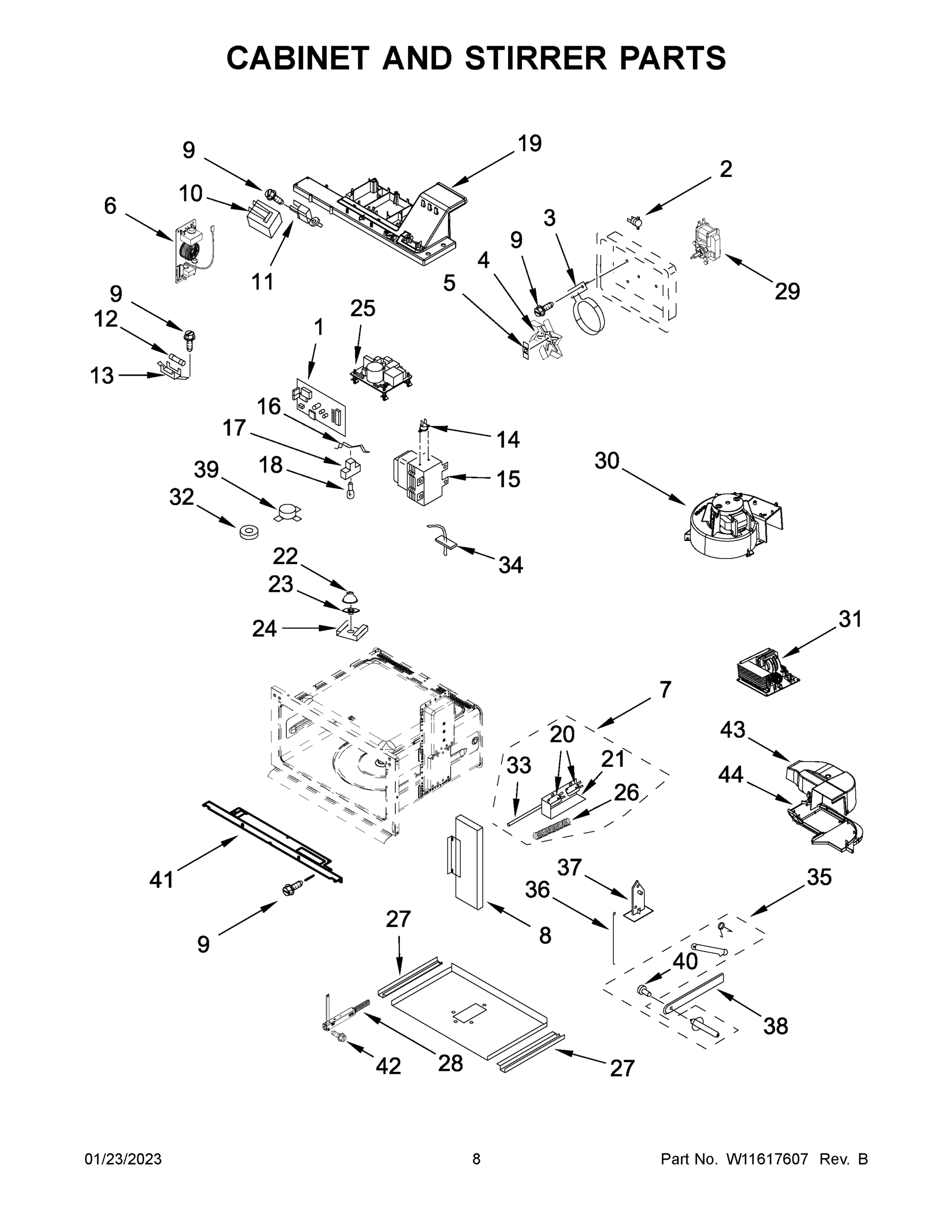 05 - CABINET AND STIRRER PARTS