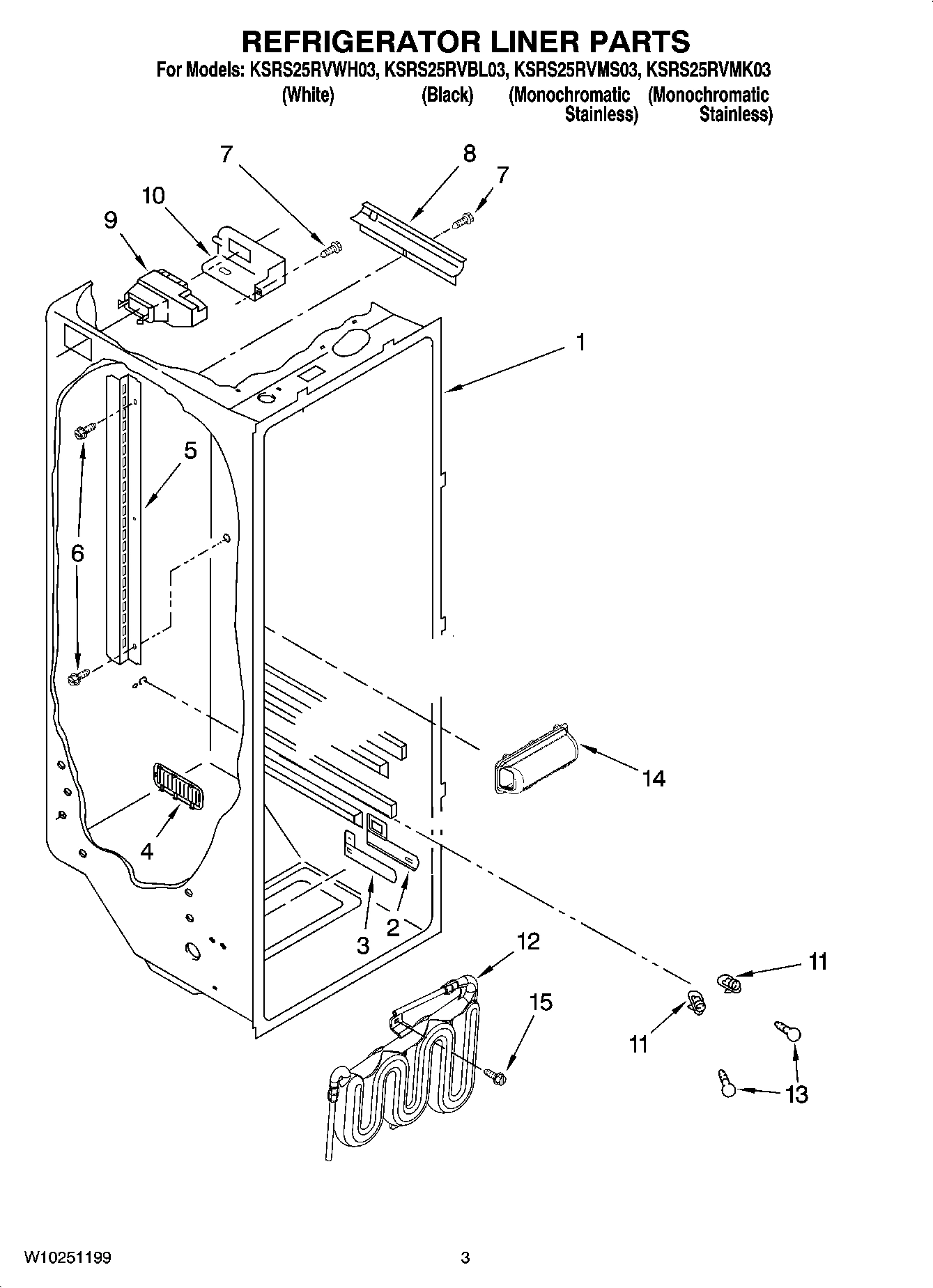 02 - REFRIGERATOR LINER PARTS