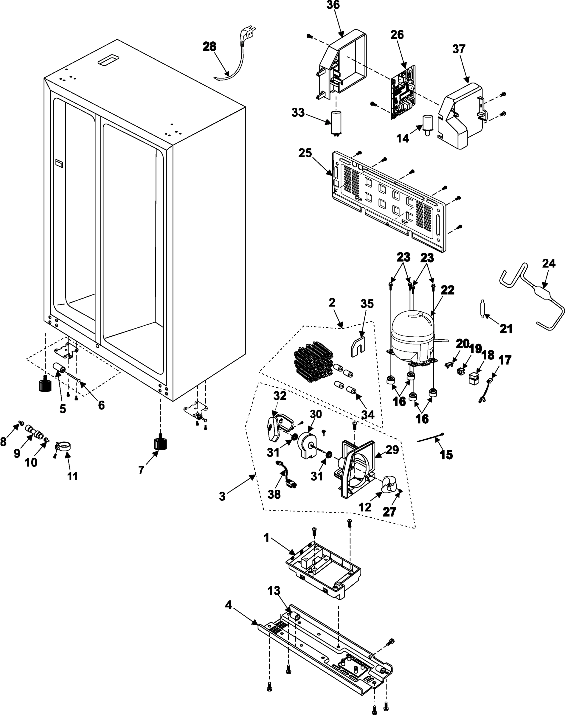 Machine Compartment-Compressor