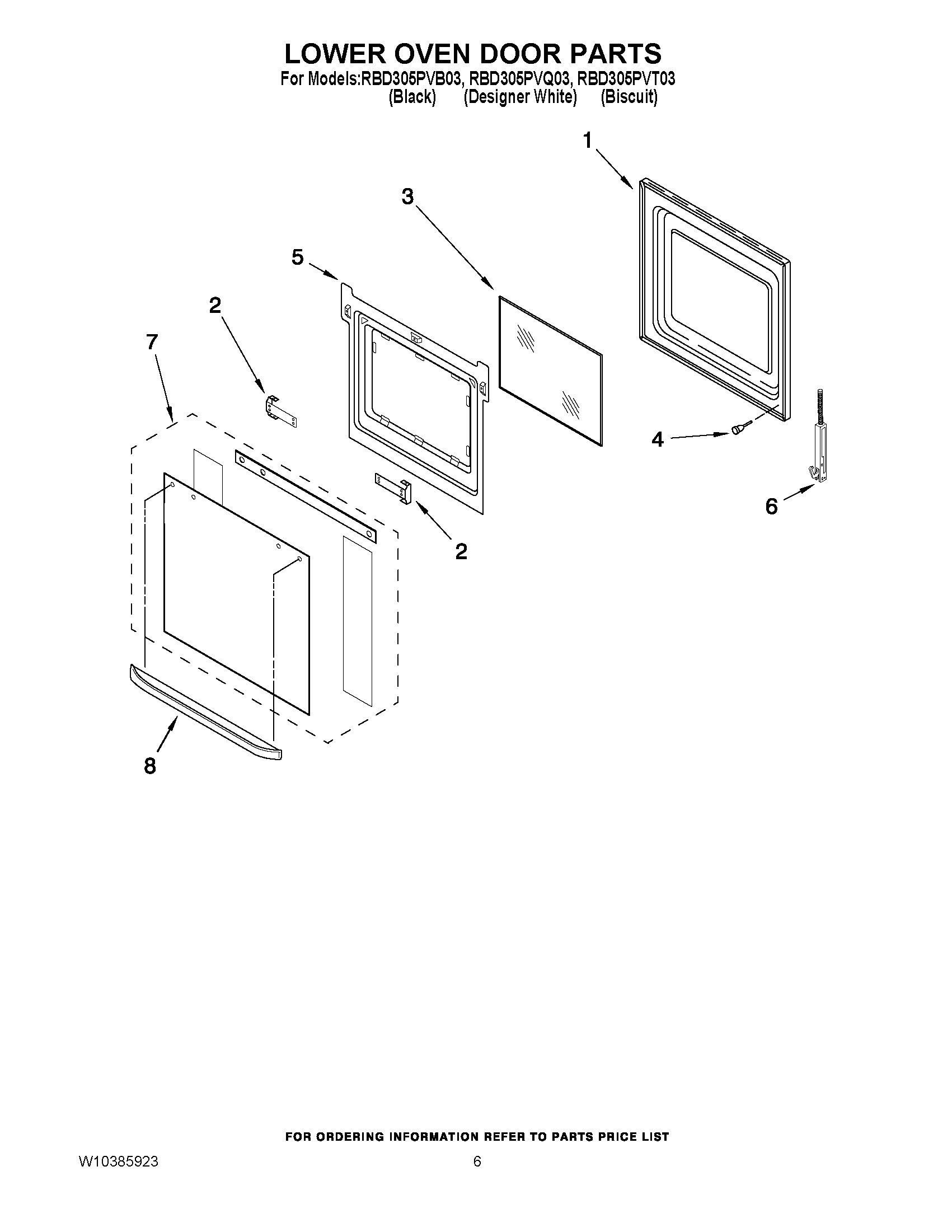 04 - LOWER OVEN DOOR PARTS
