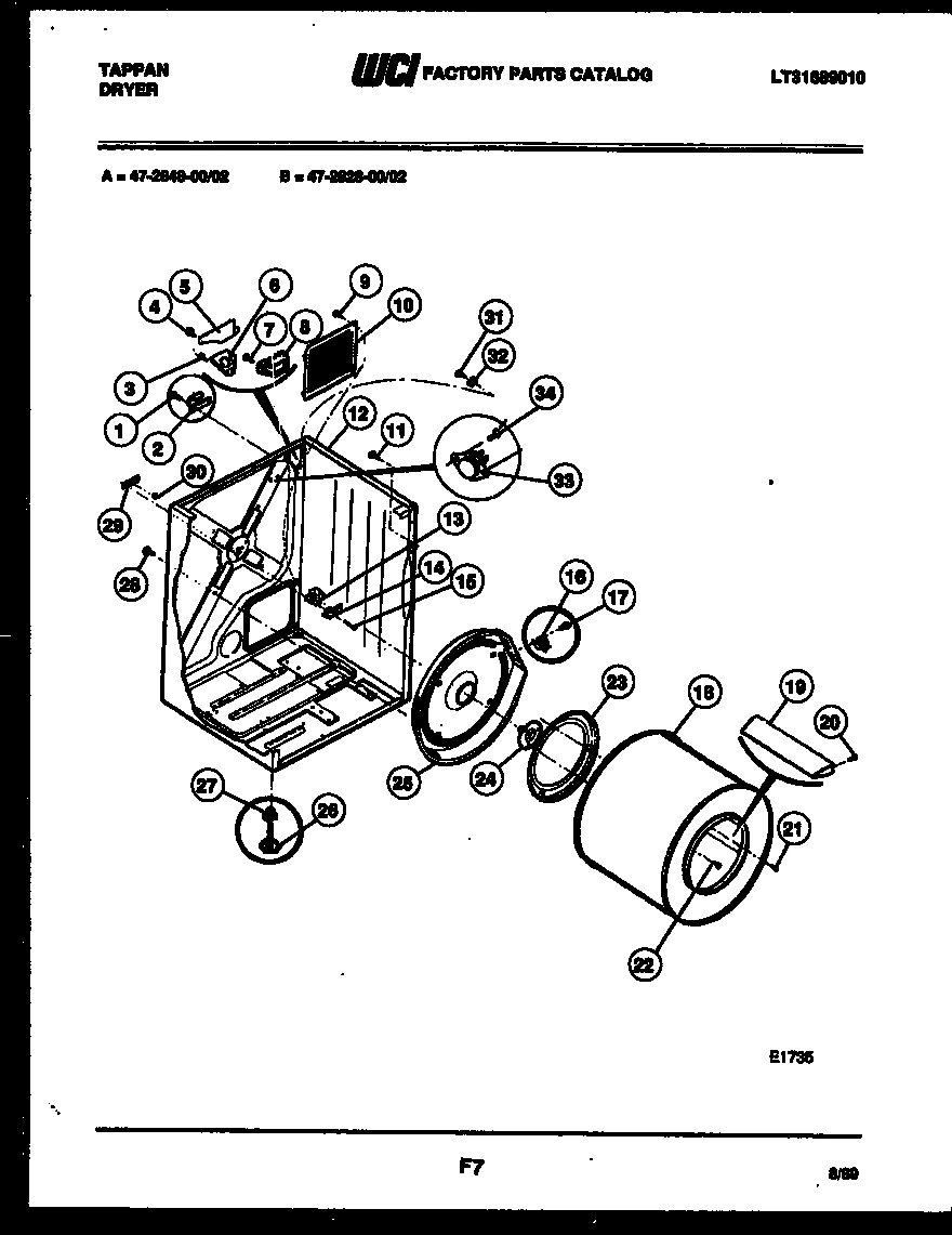 02 - CABINET AND COMPONENT PARTS