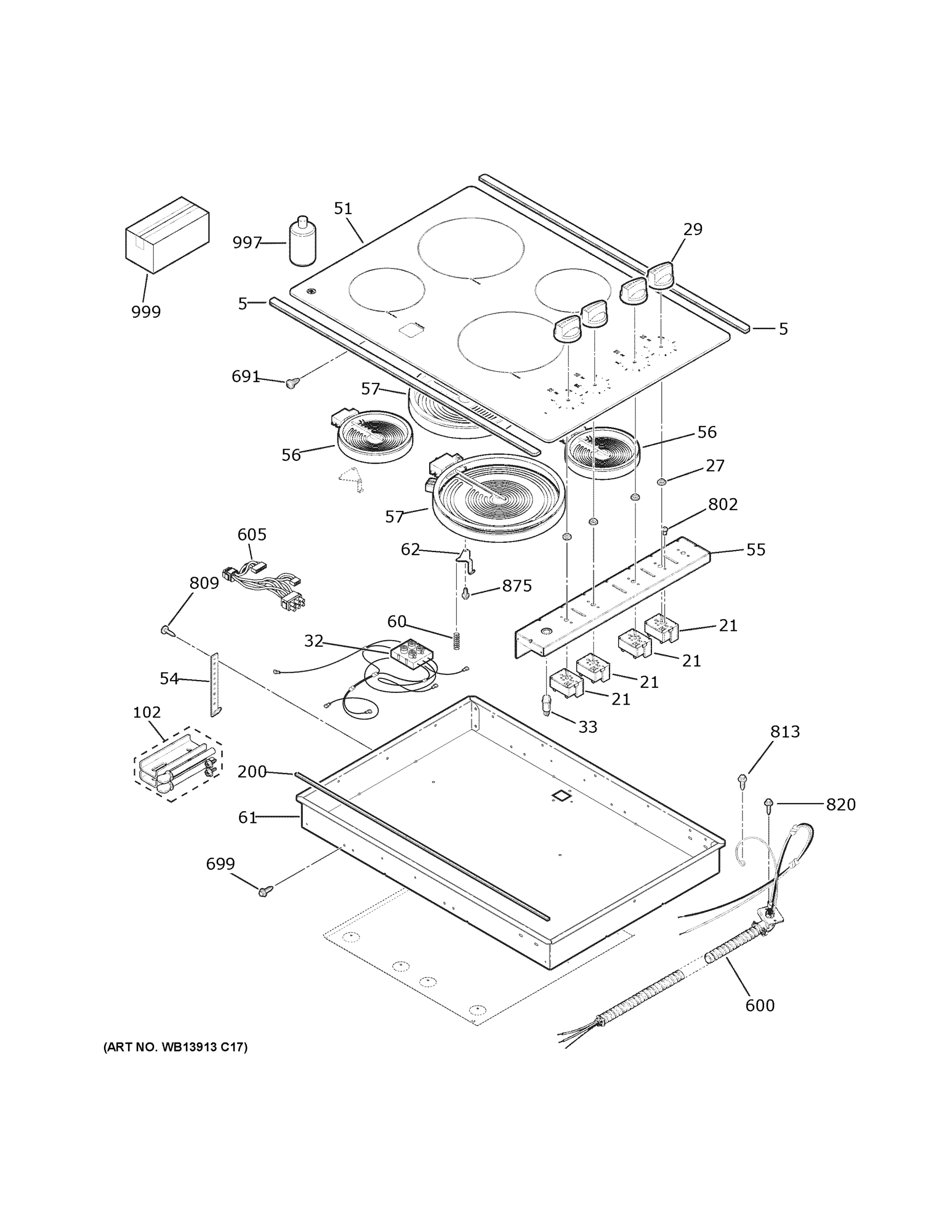 CONTROL PANEL & COOKTOP