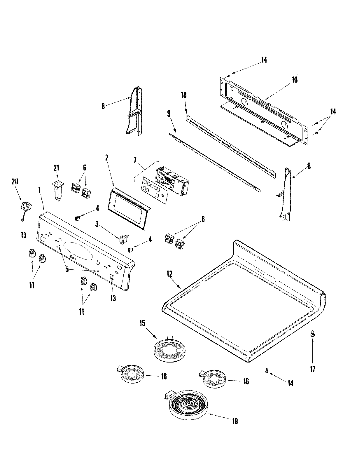 02 - CONTROL PANEL/TOP ASSEMBLY