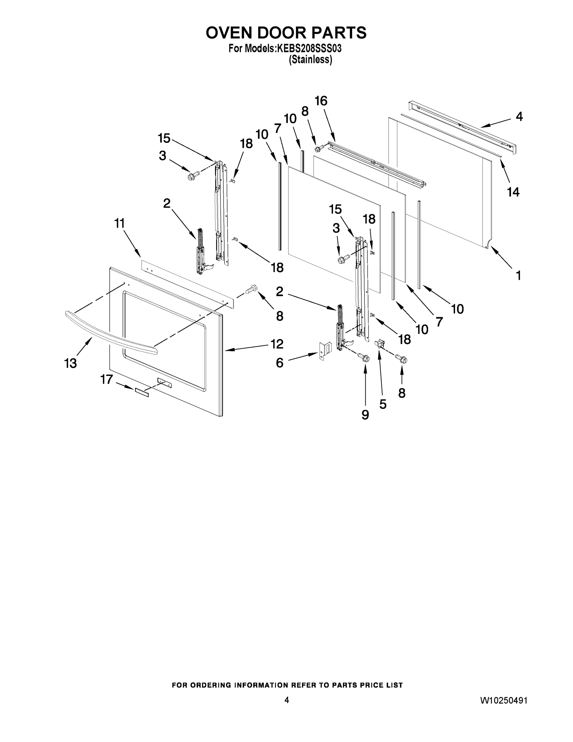 03 - OVEN DOOR PARTS