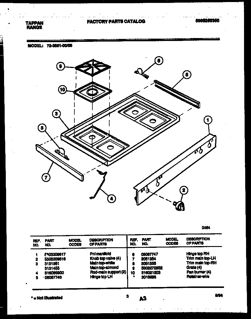 03 - COOKTOP PARTS
