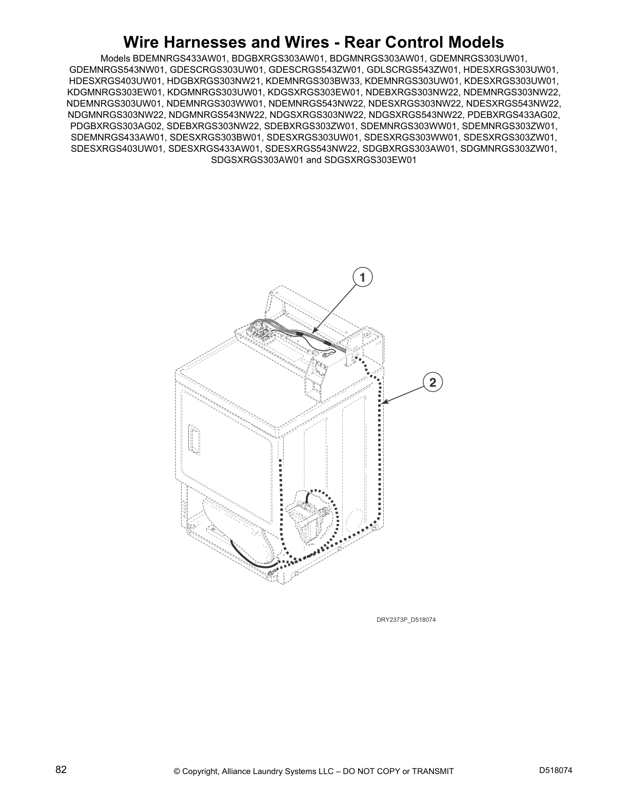 Wire Harnesses and Wires - Rear Control Models