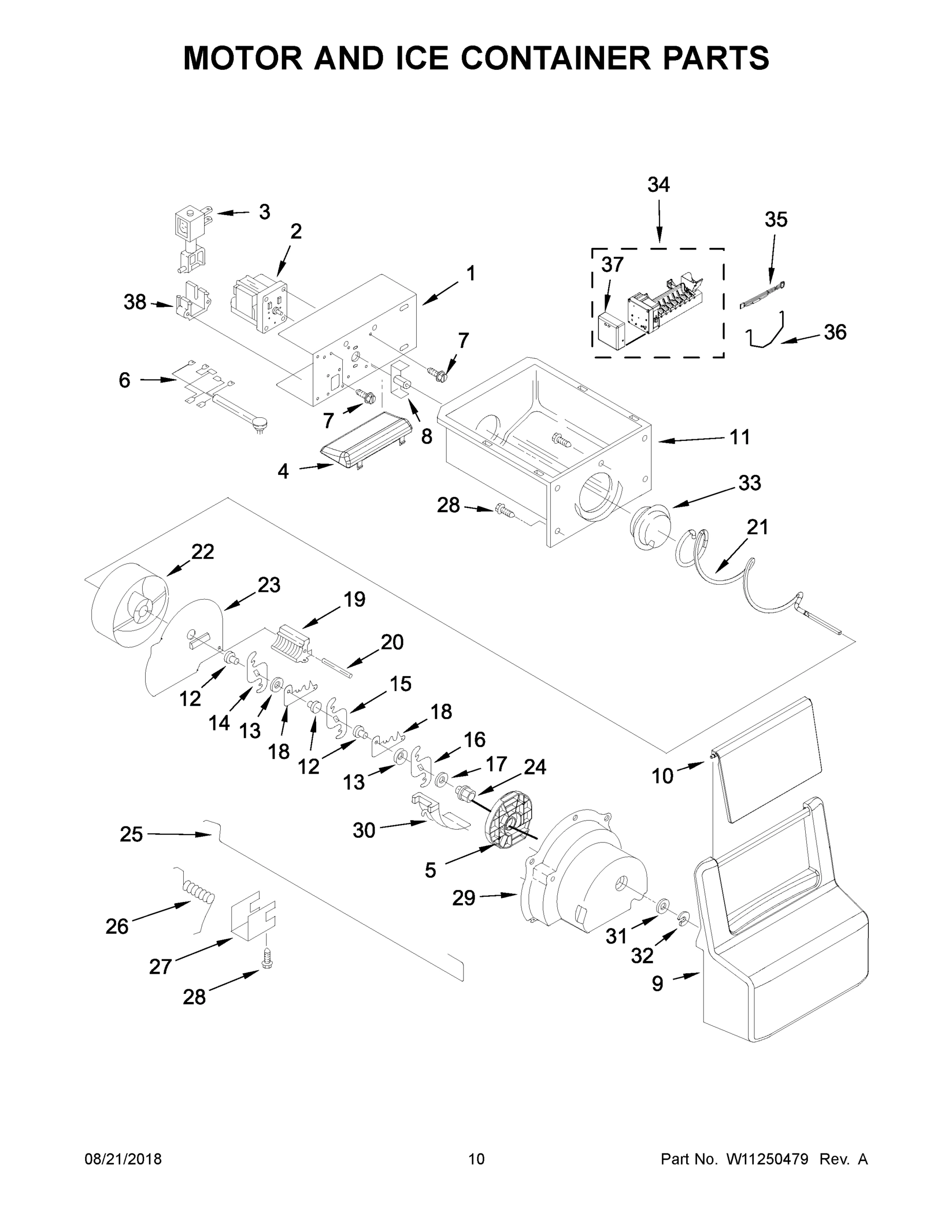 06 - MOTOR AND ICE CONTAINER PARTS
