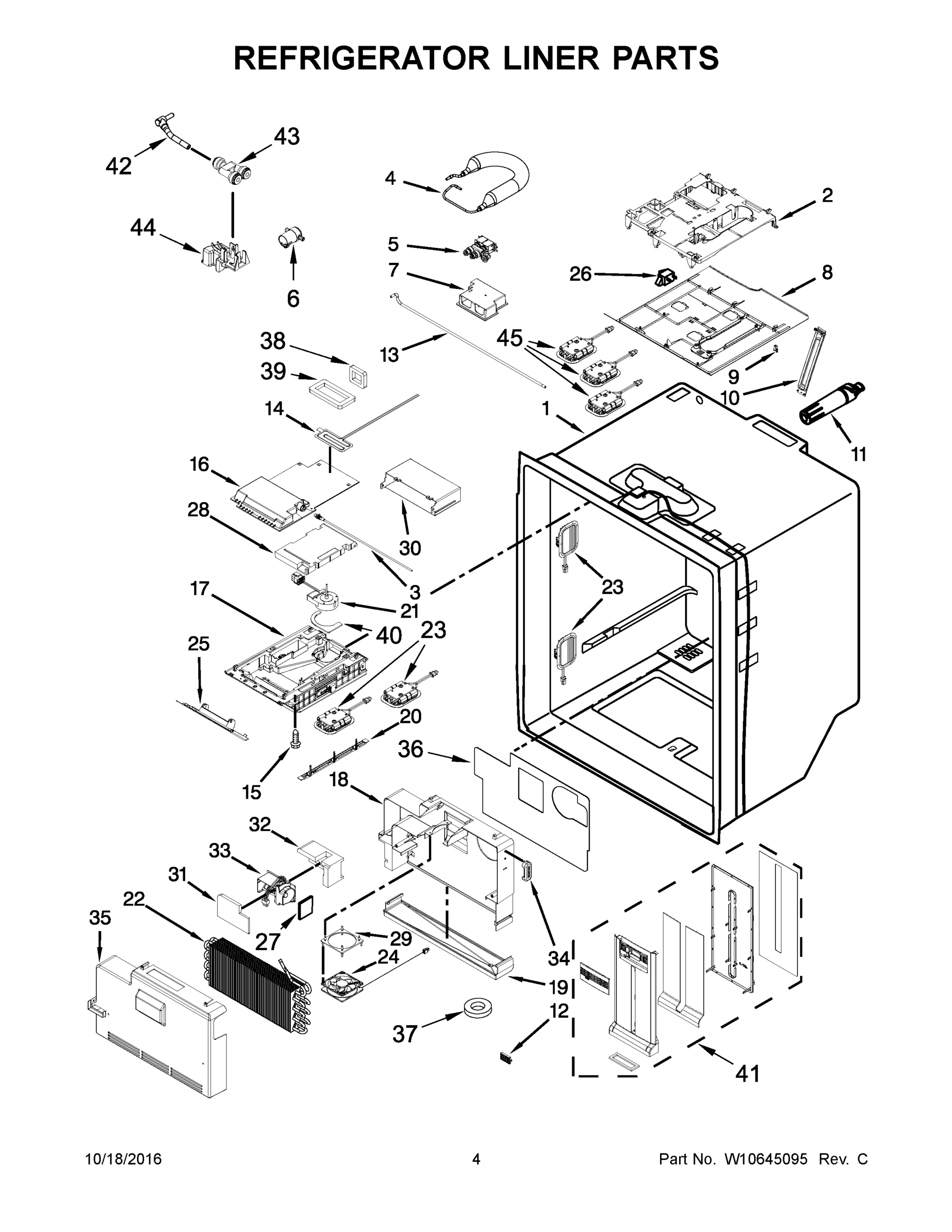 03 - REFRIGERATOR LINER PARTS