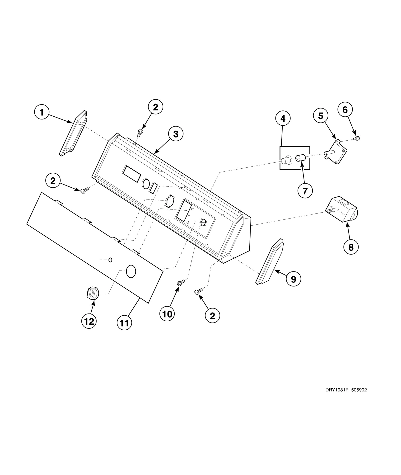 Graphic Panel, Control Hood and Controls (Drawing 5 of 5)