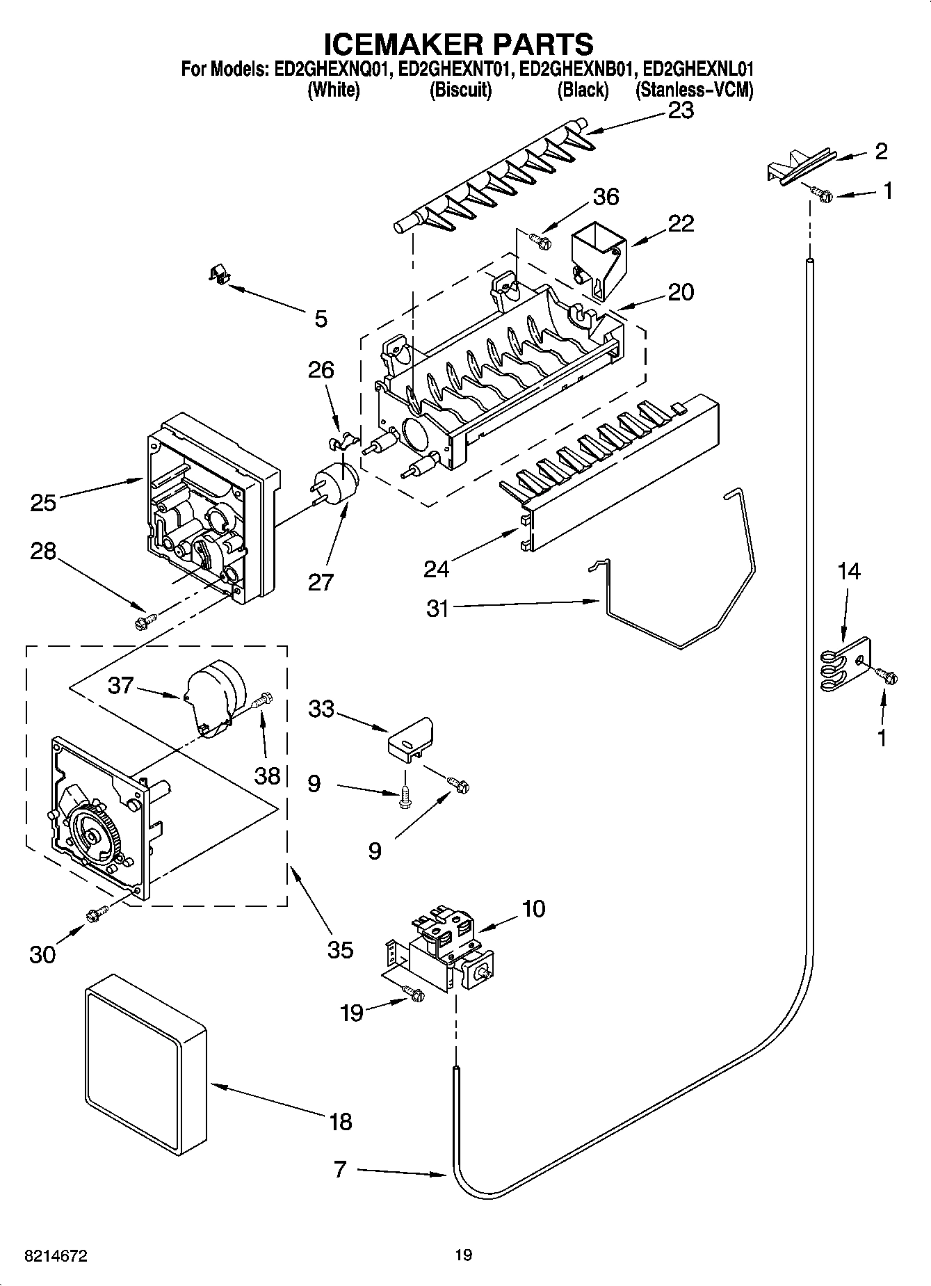 12 - ICEMAKER PARTS, OPTIONAL PARTS