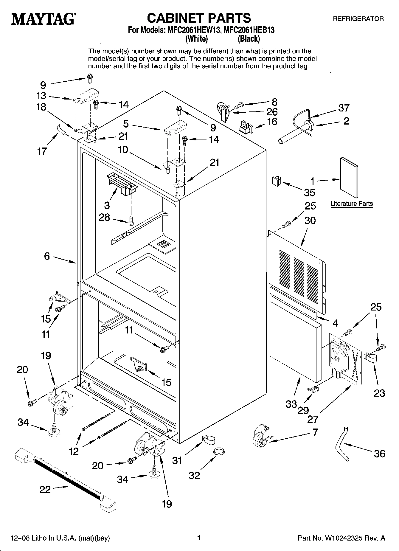 01 - CABINET PARTS