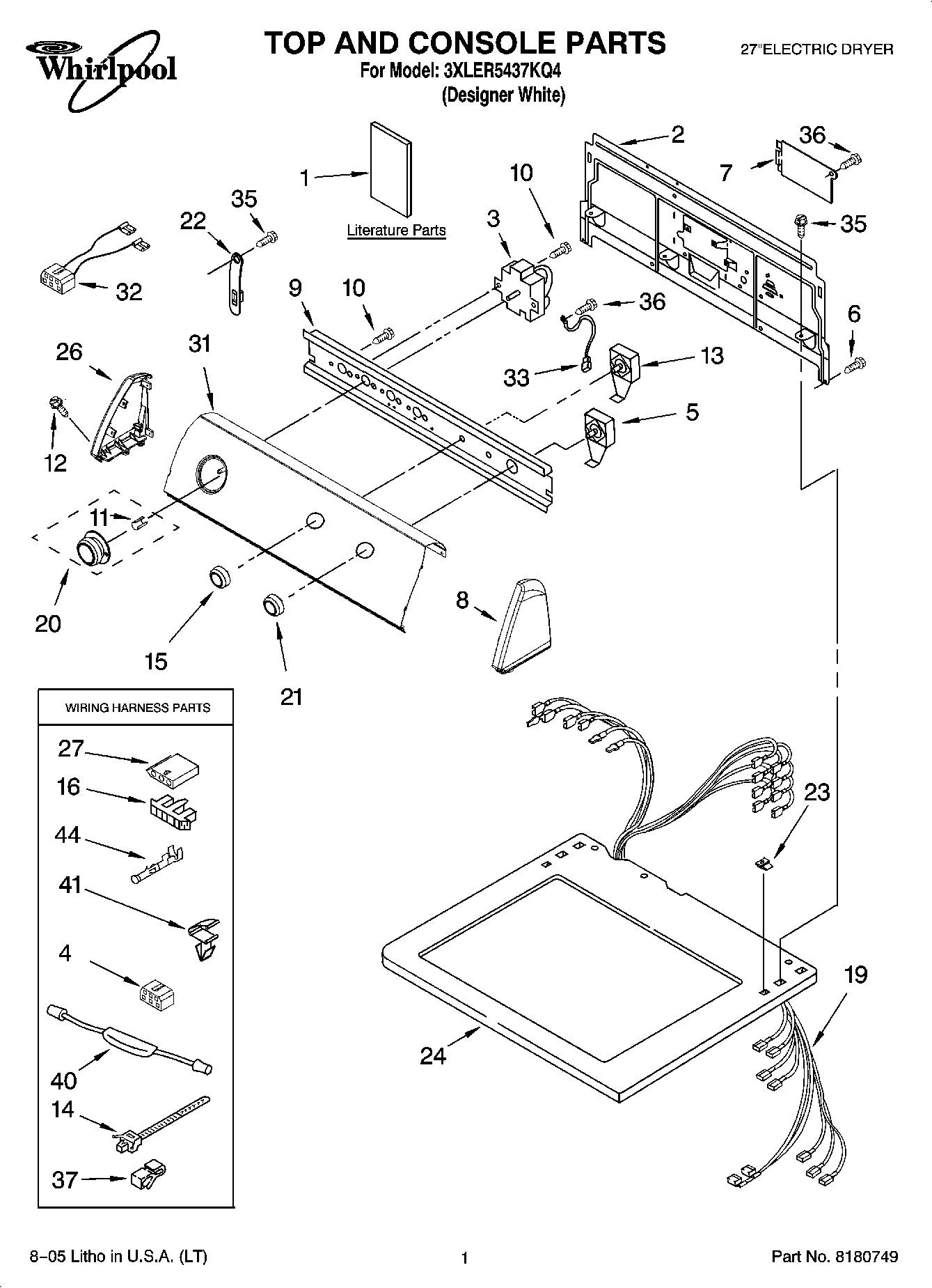 01 - TOP AND CONSOLE PARTS