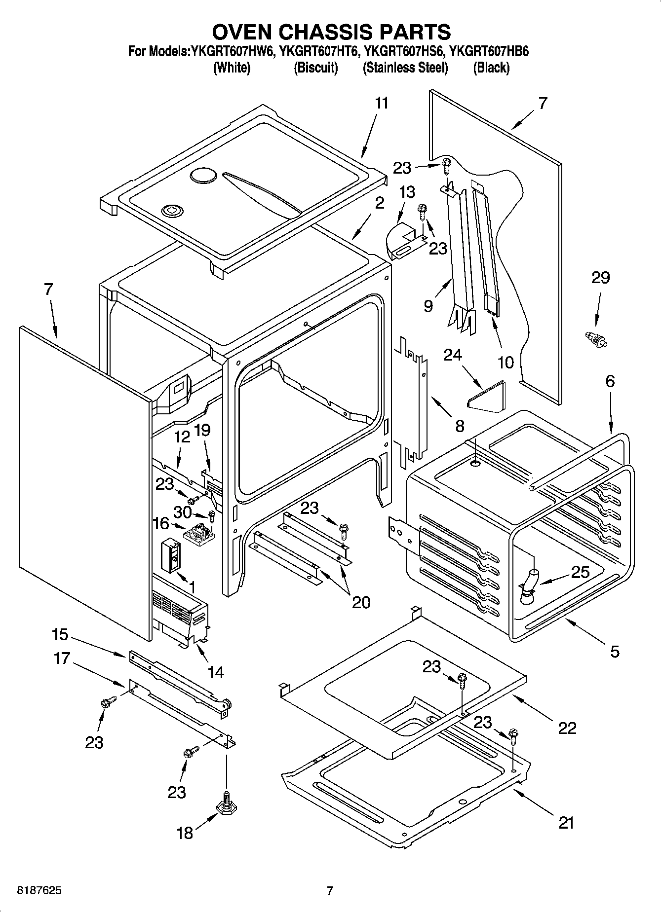 05 - OVEN CHASSIS PARTS