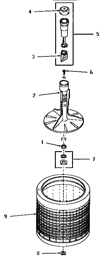 01 - AGITATOR AND WASHTUB