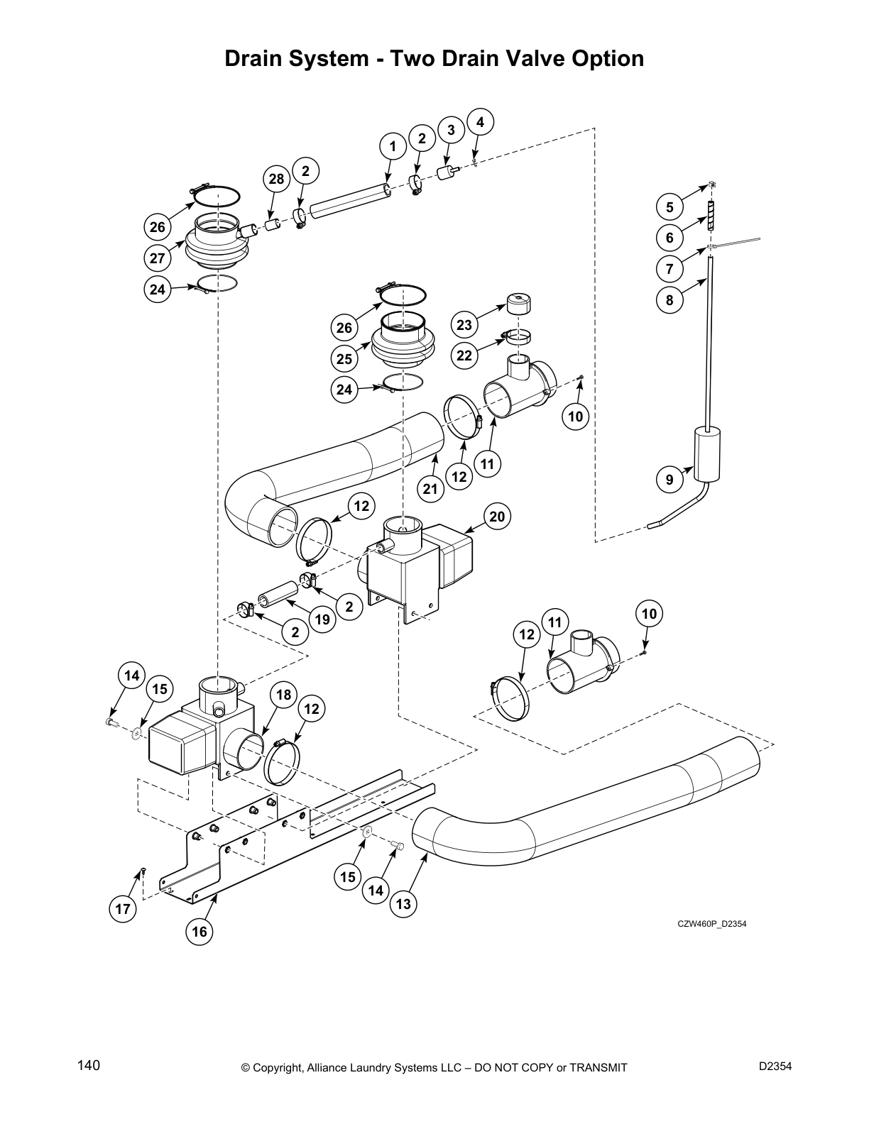 Drain System - Two Drain Valve Option