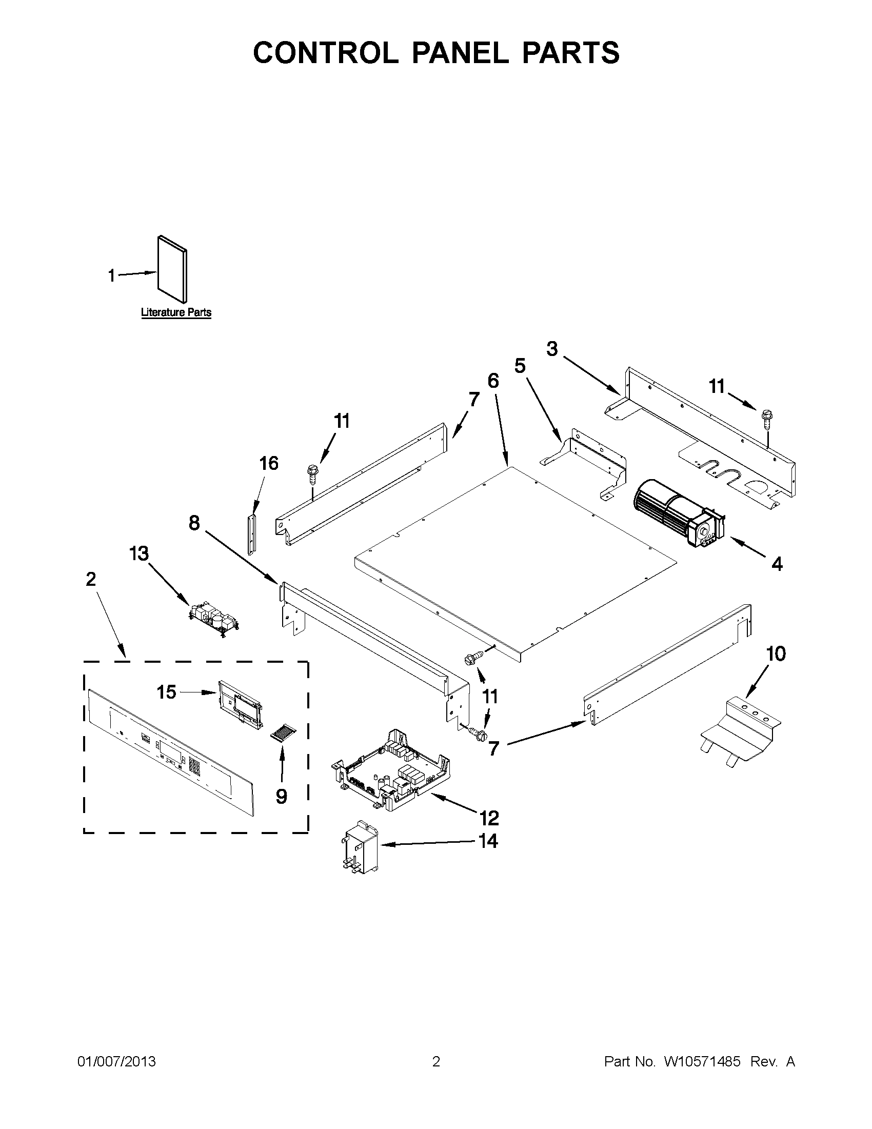 01 - CONTROL PANEL PARTS