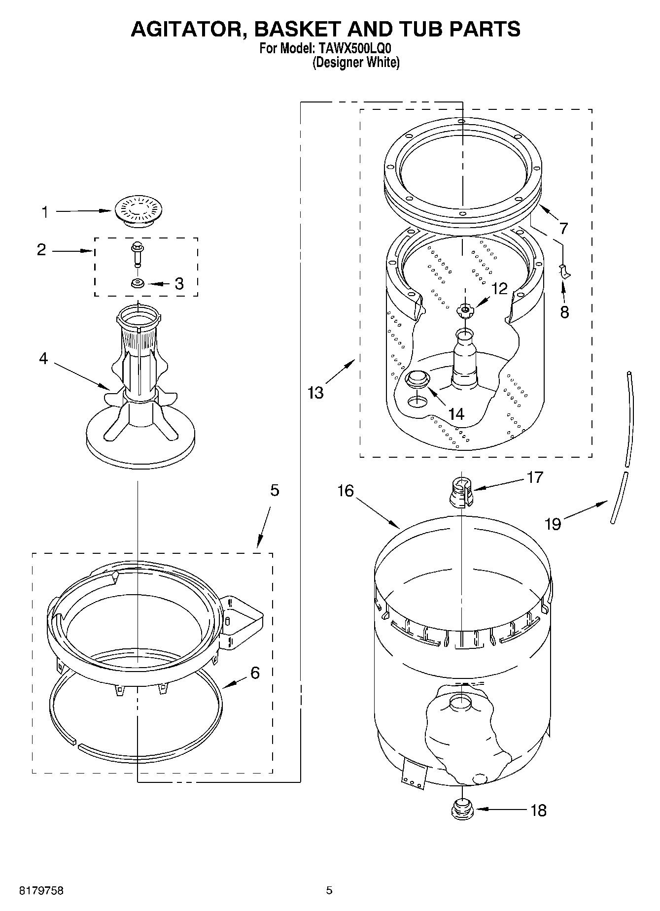 03 - AGITATOR, BASKET AND TUB