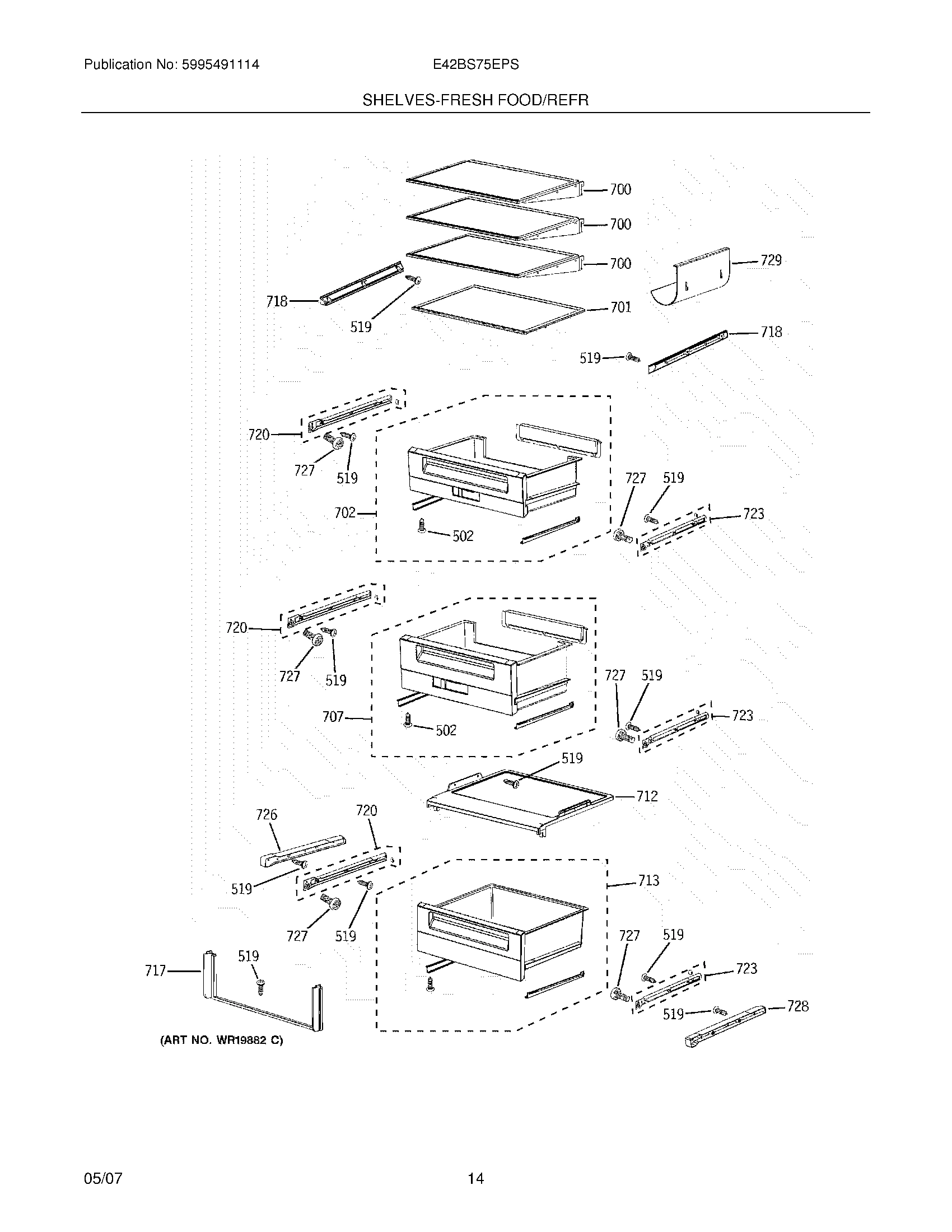 15 - SHELVES-FRESH FOOD/REFR