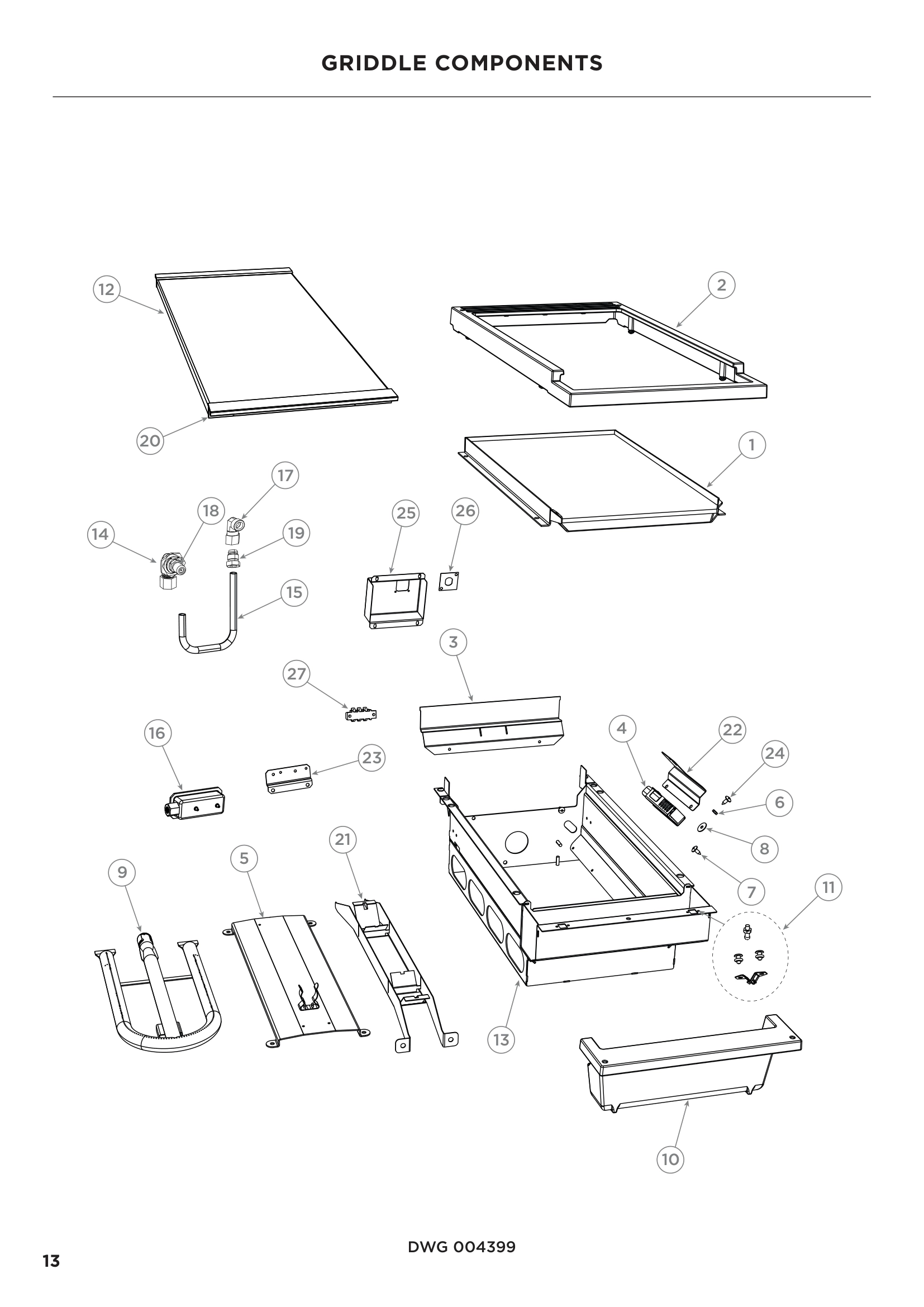 GRIDDLE COMPONENTS