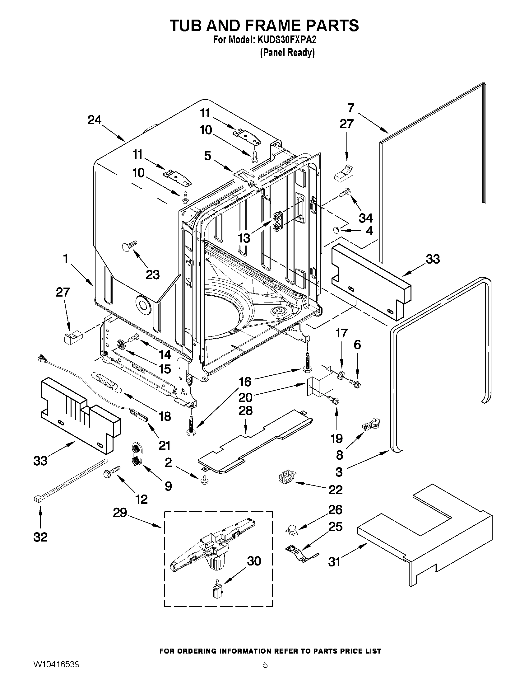 05 - TUB AND FRAME PARTS