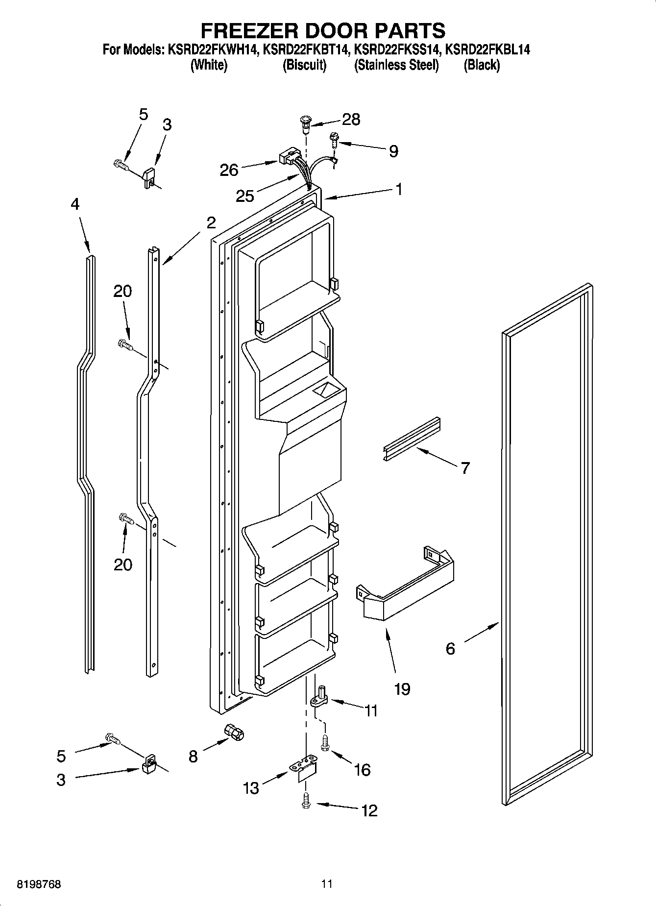 07 - FREEZER DOOR PARTS
