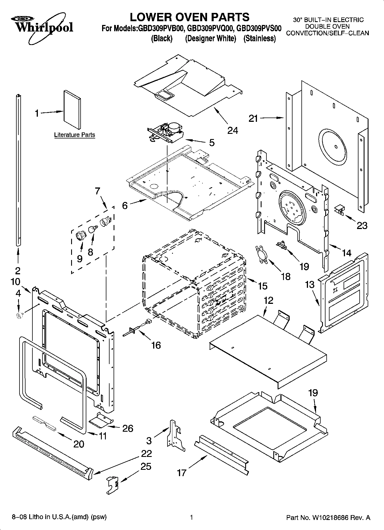 01 - LOWER OVEN PARTS