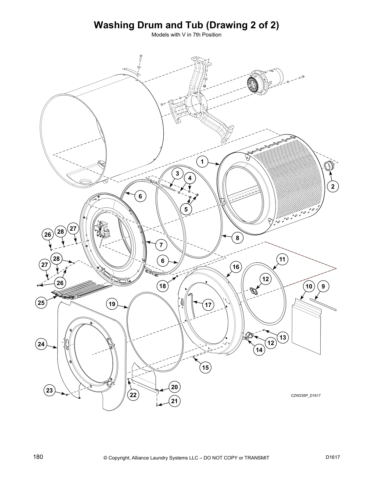 Washing Drum and Tub (Drawing 2 of 2)