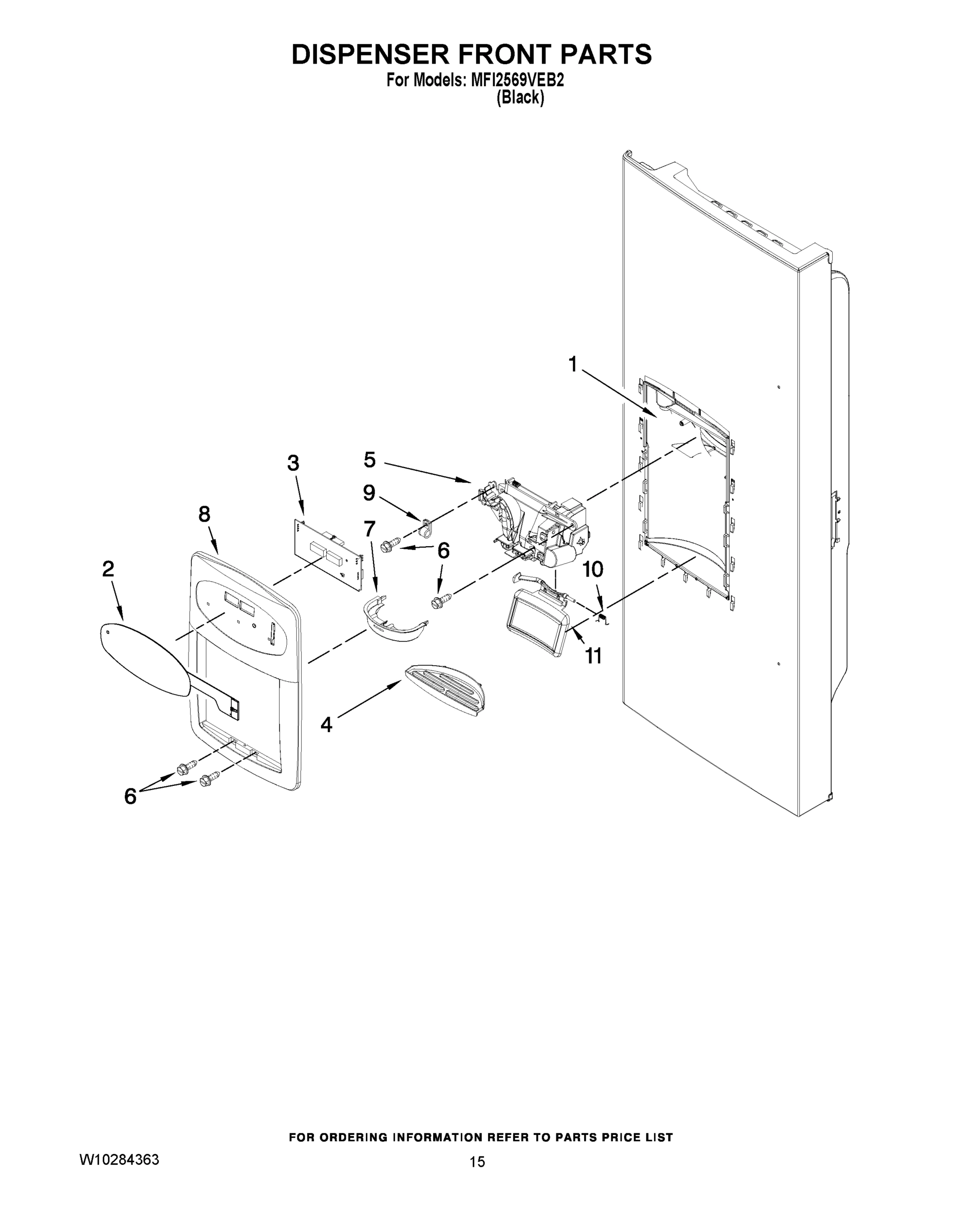 08 - DISPENSER FRONT PARTS