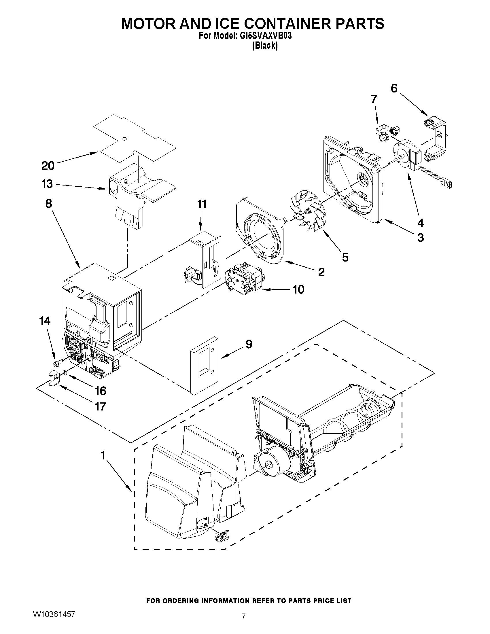 04 - MOTOR AND ICE CONTAINER PARTS