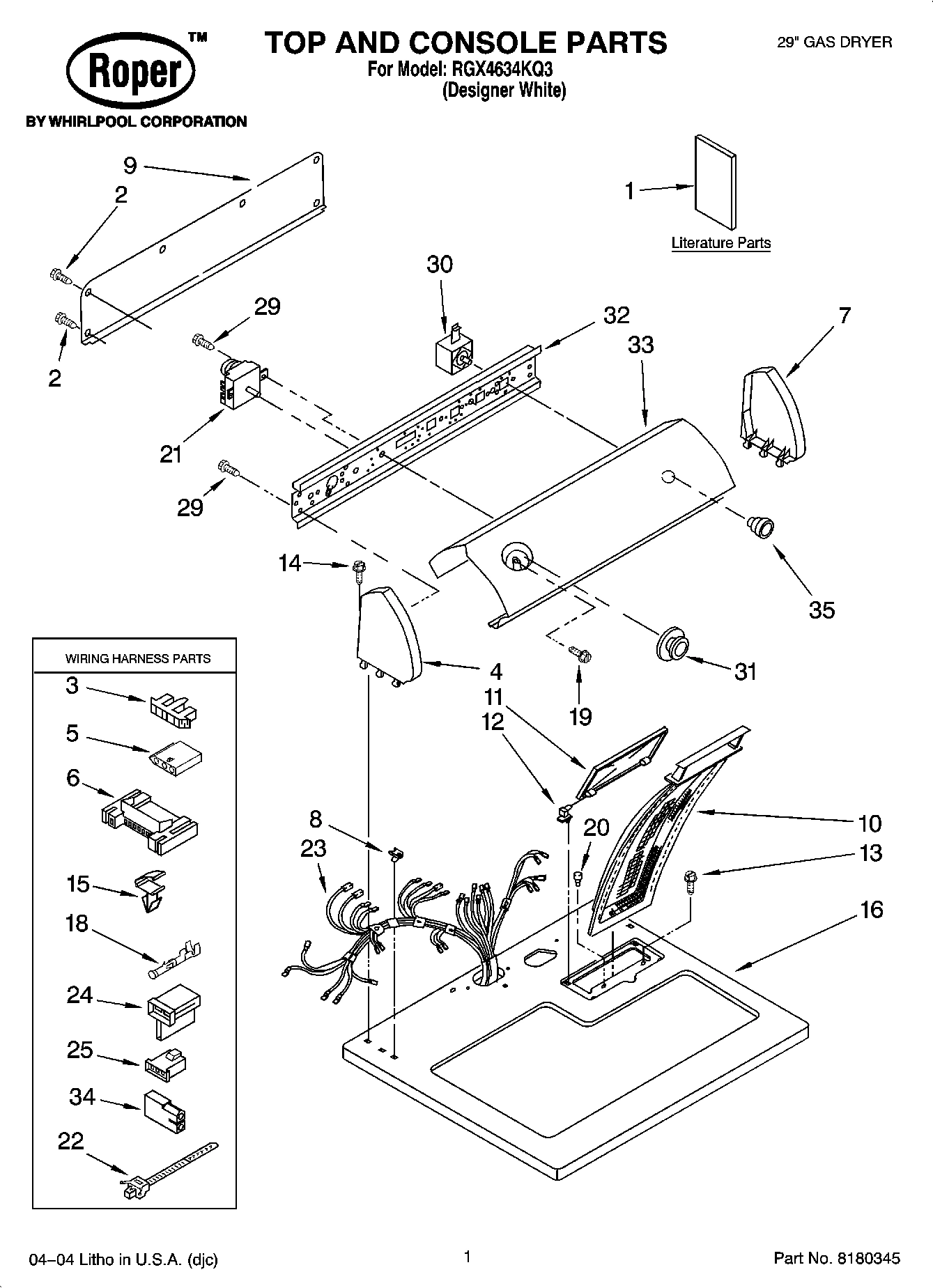 01 - TOP AND CONSOLE PARTS