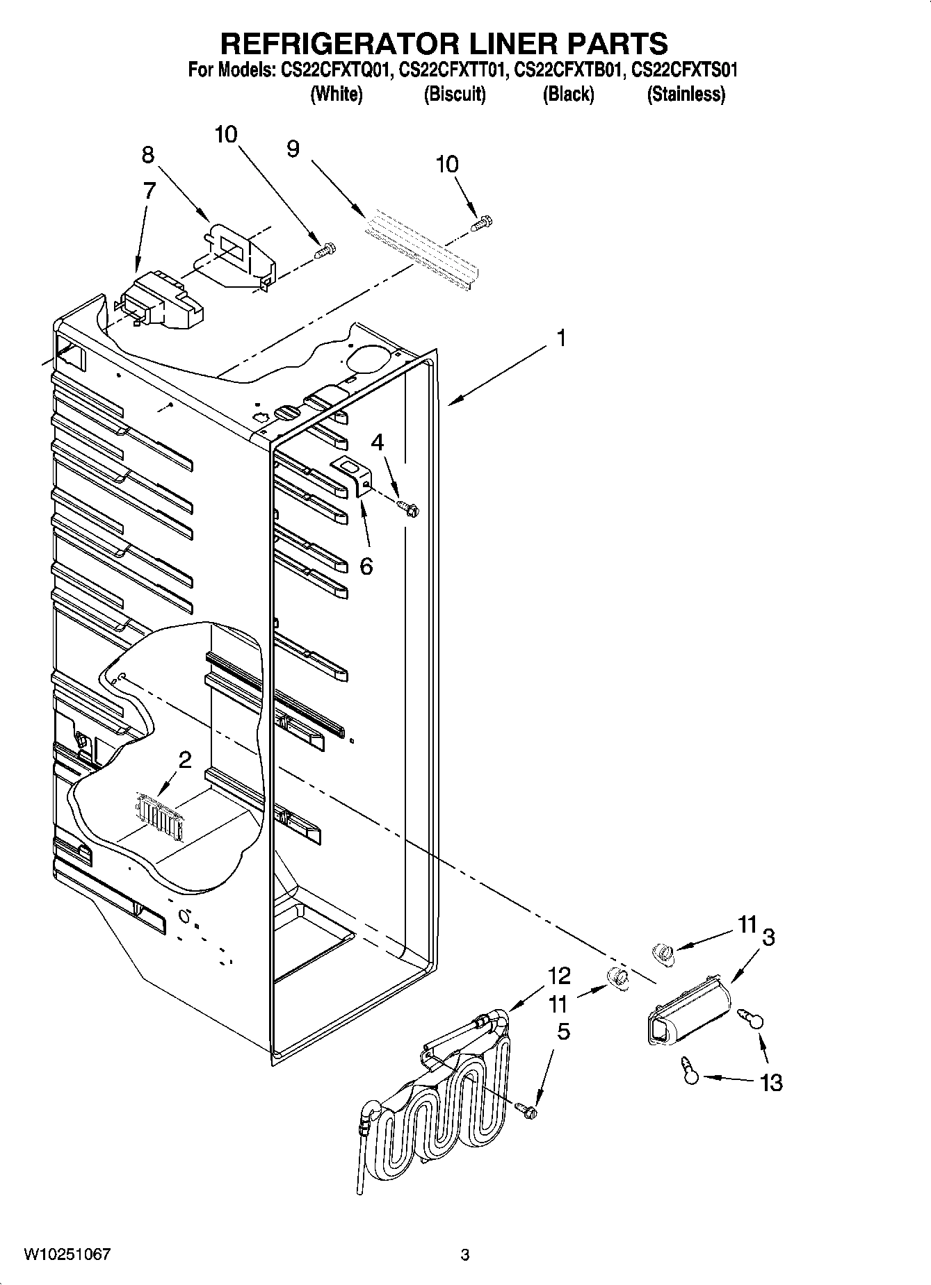 02 - REFRIGERATOR LINER PARTS