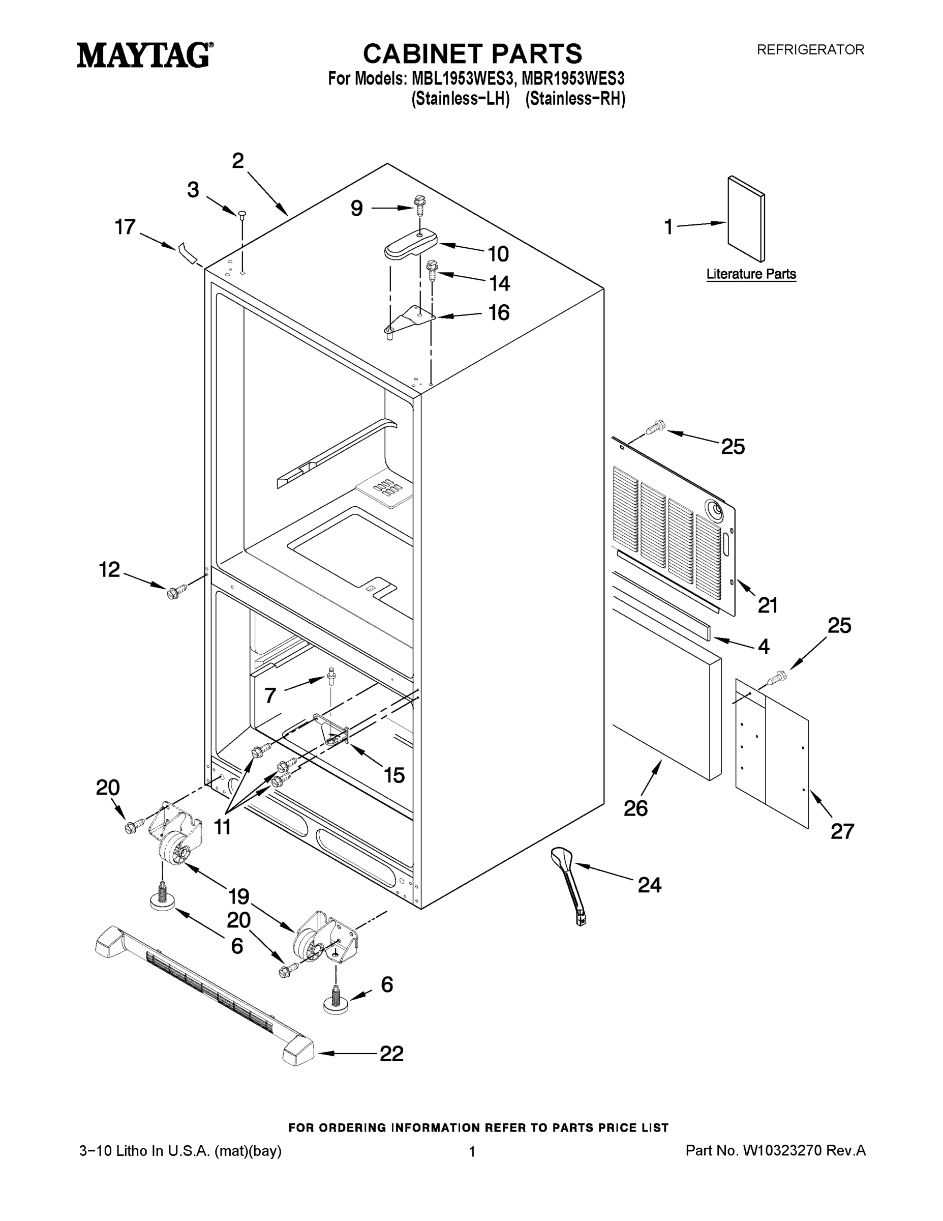 01 - CABINET PARTS