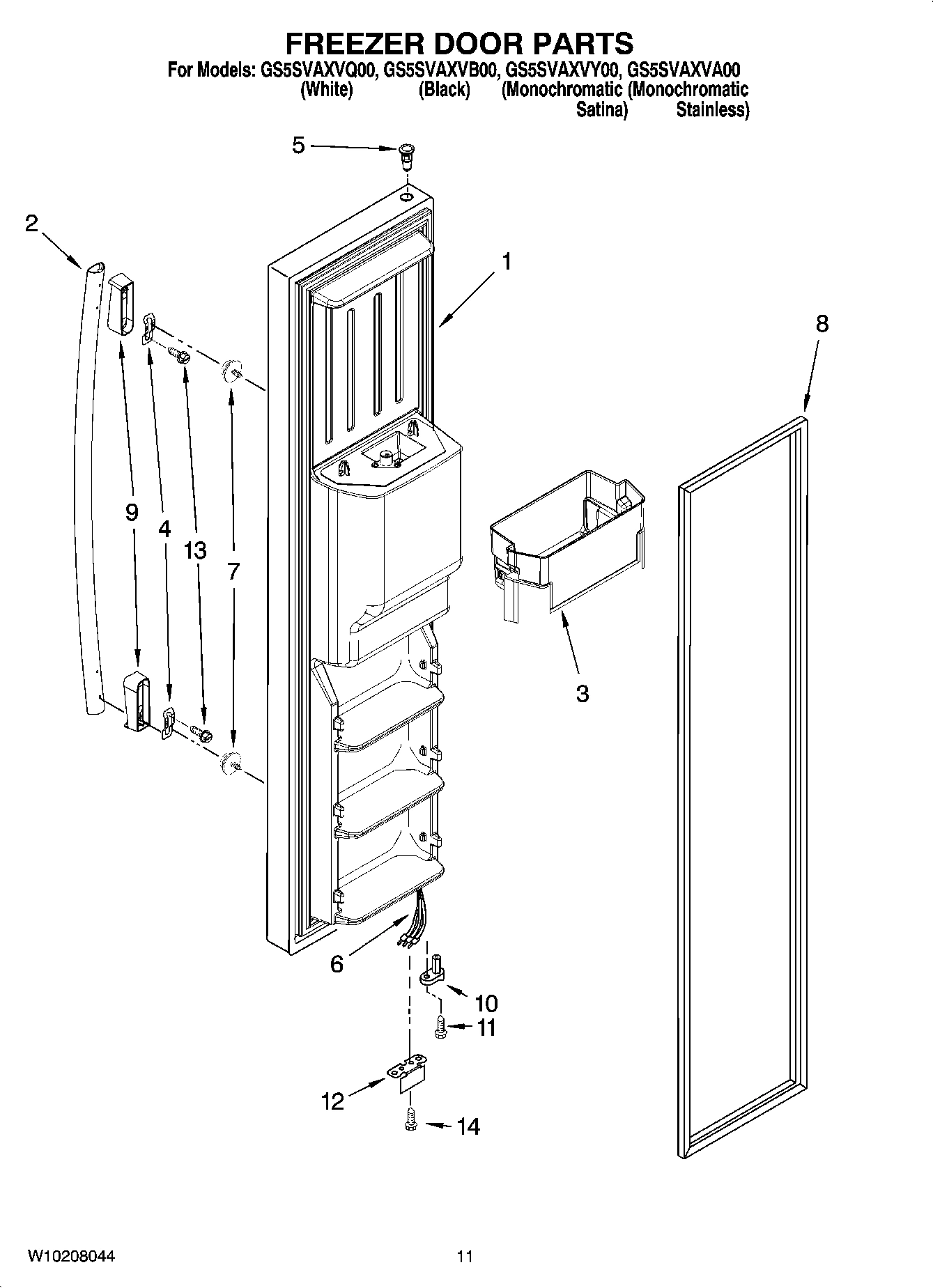 07 - FREEZER DOOR PARTS