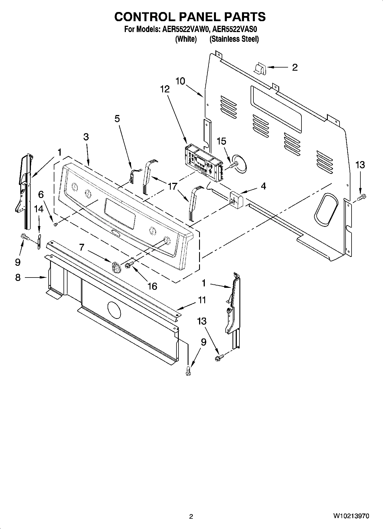 02 - CONTROL PANEL PARTS