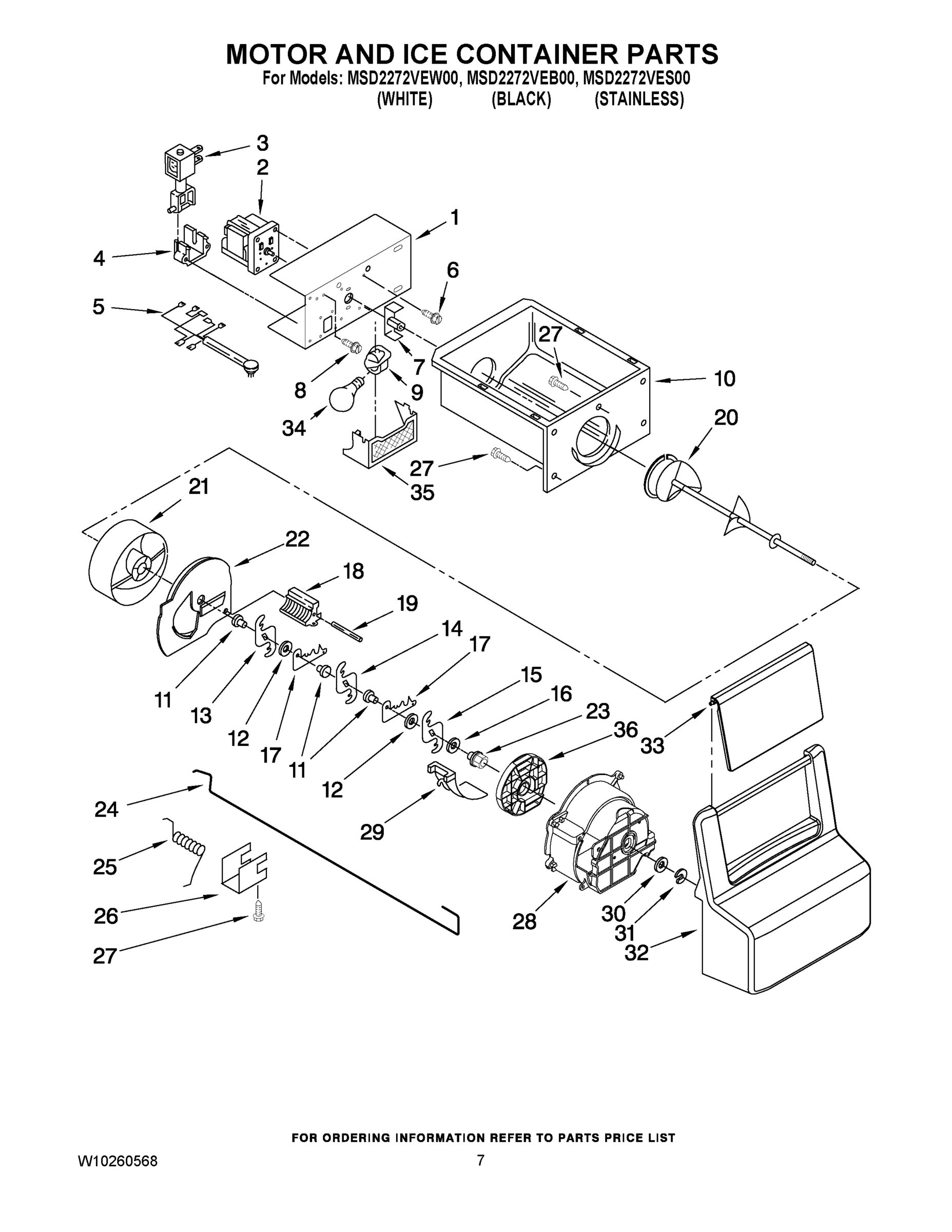 05 - MOTOR AND ICE CONTAINER PARTS