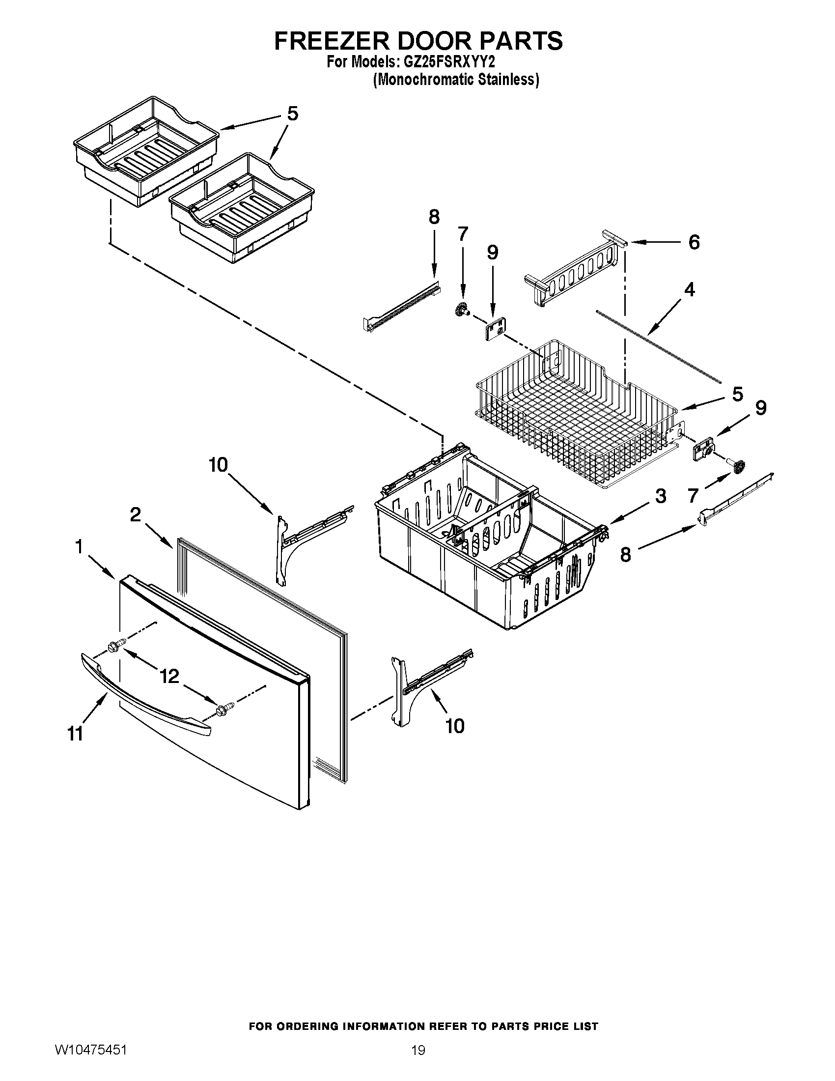 10 - FREEZER DOOR PARTS