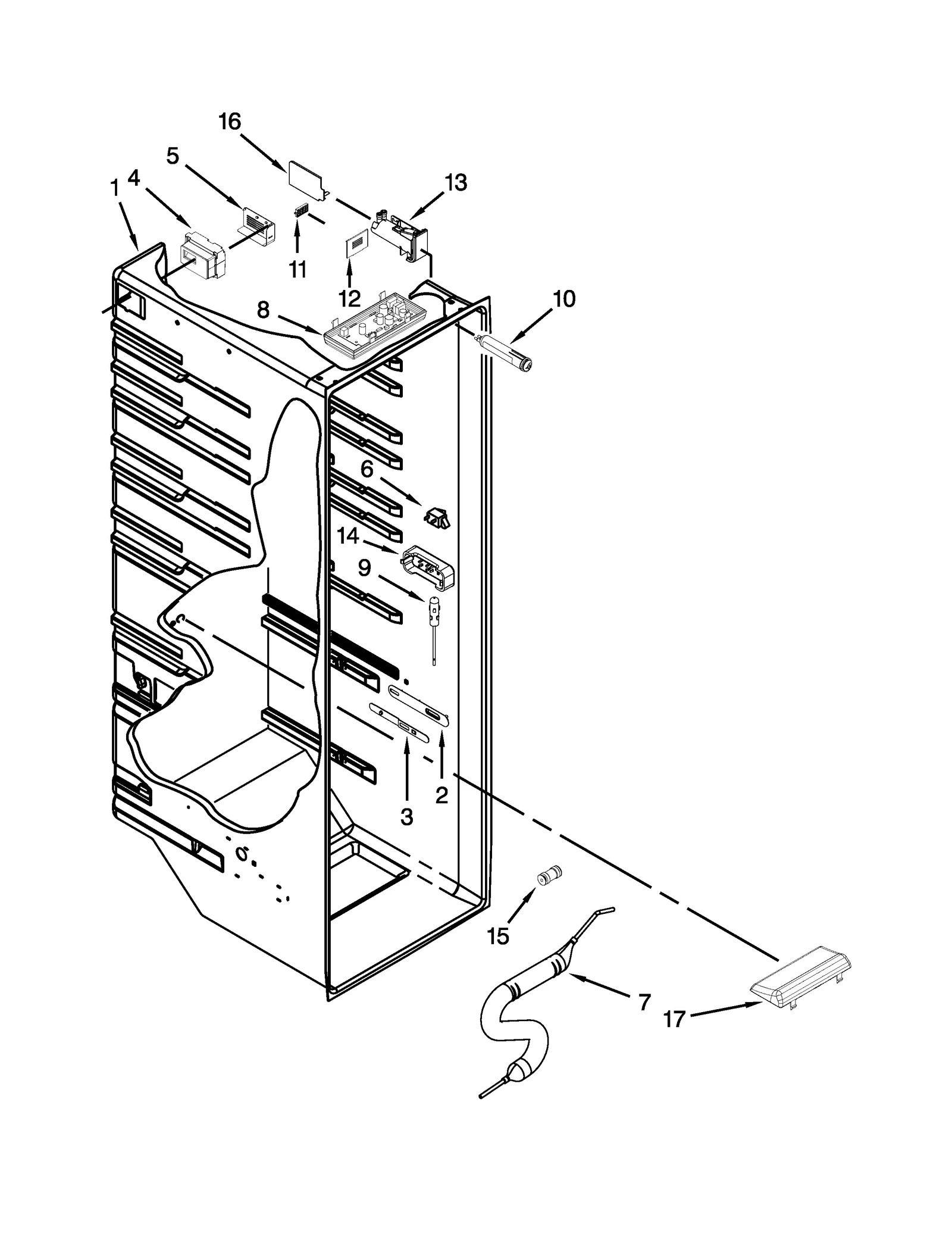 REFRIGERATOR LINER PARTS