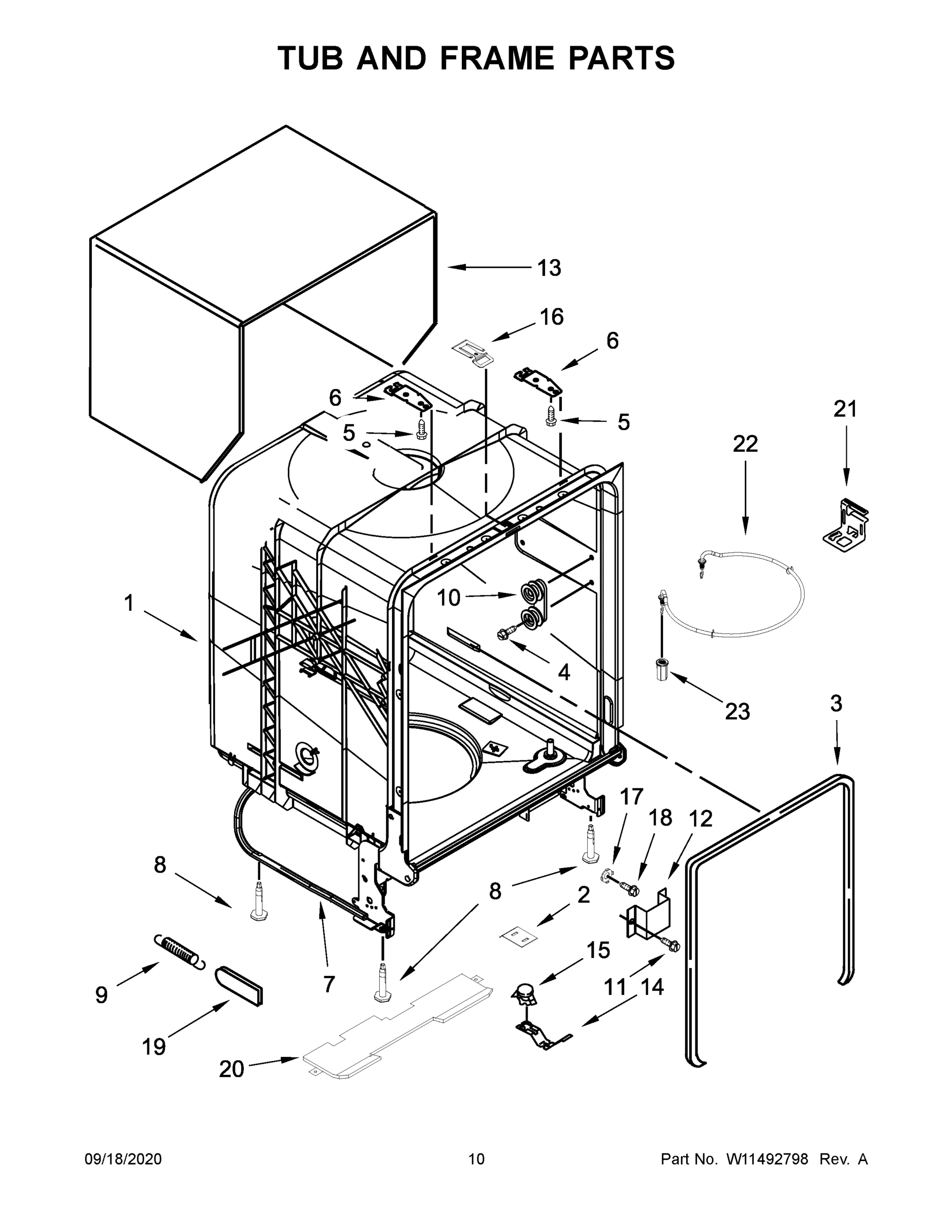 06 - TUB AND FRAME PARTS