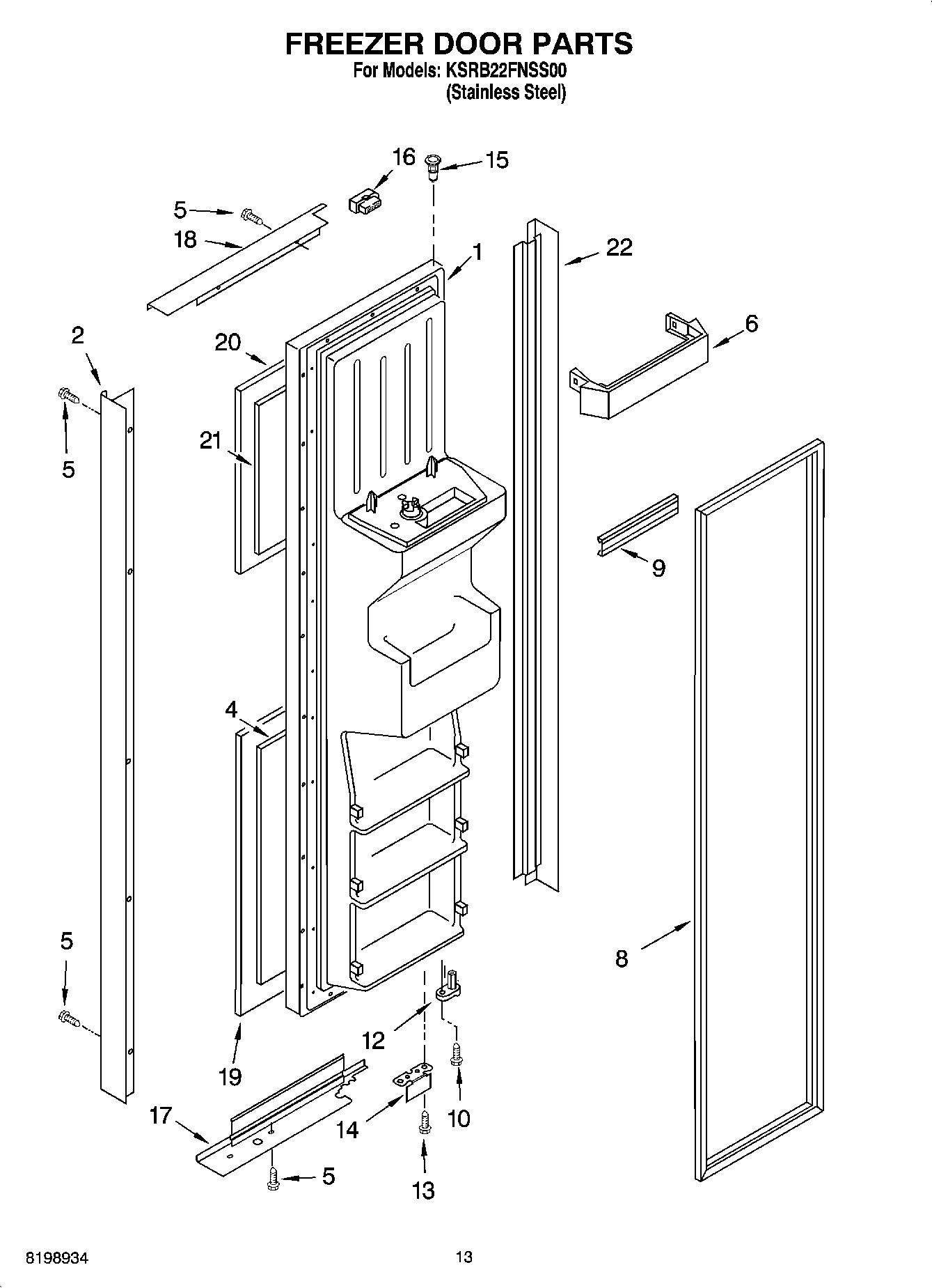 08 - FREEZER DOOR PARTS