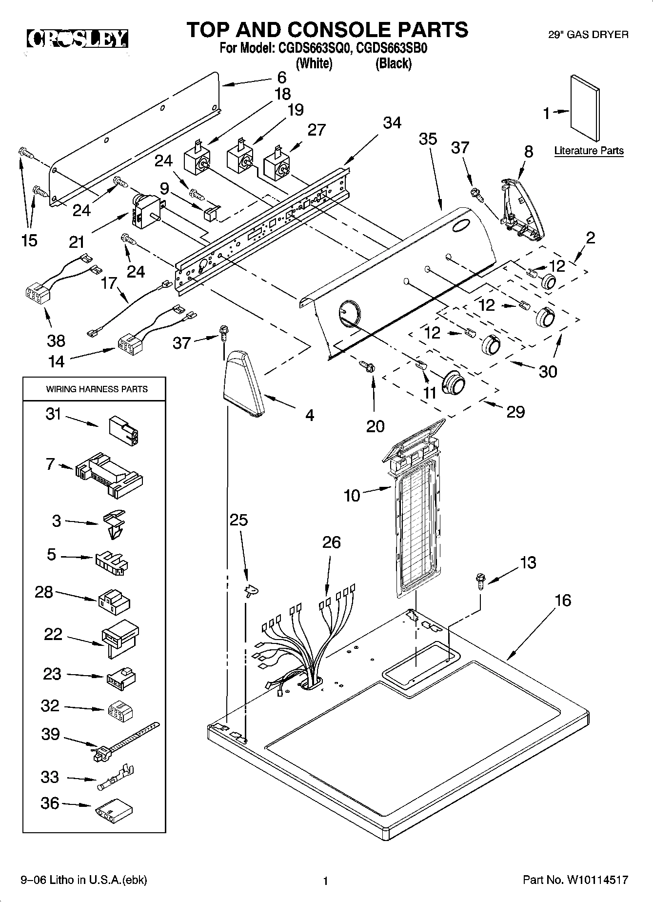 01 - TOP AND CONSOLE PARTS