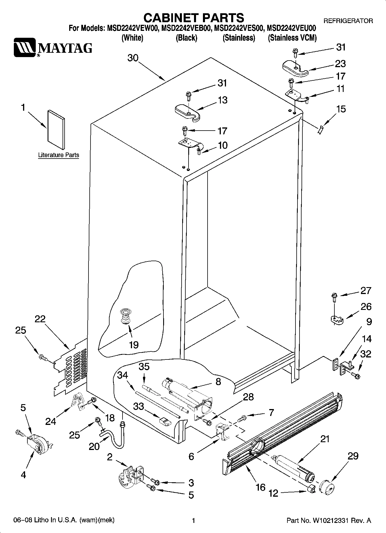 01 - CABINET PARTS
