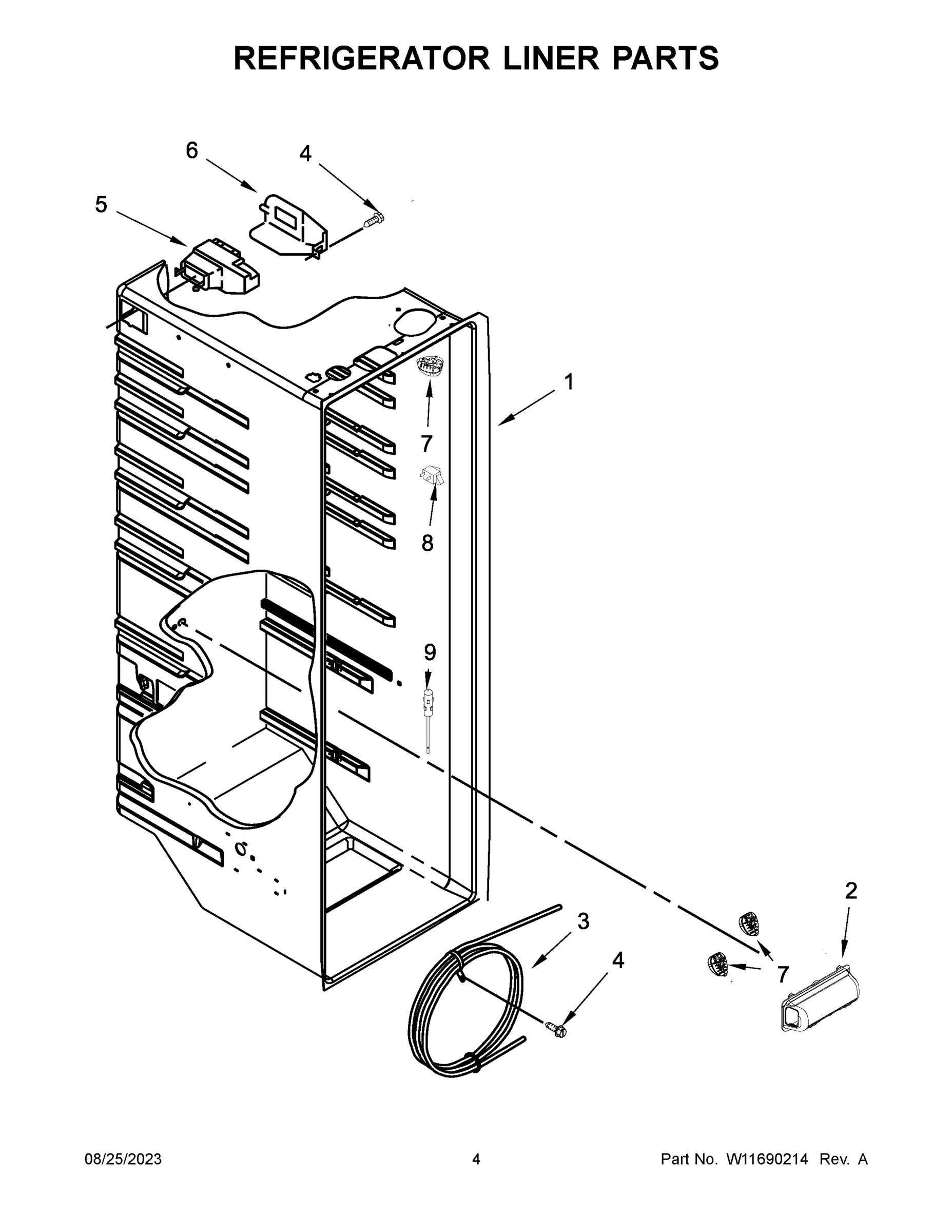 03 - REFRIGERATOR LINER PARTS