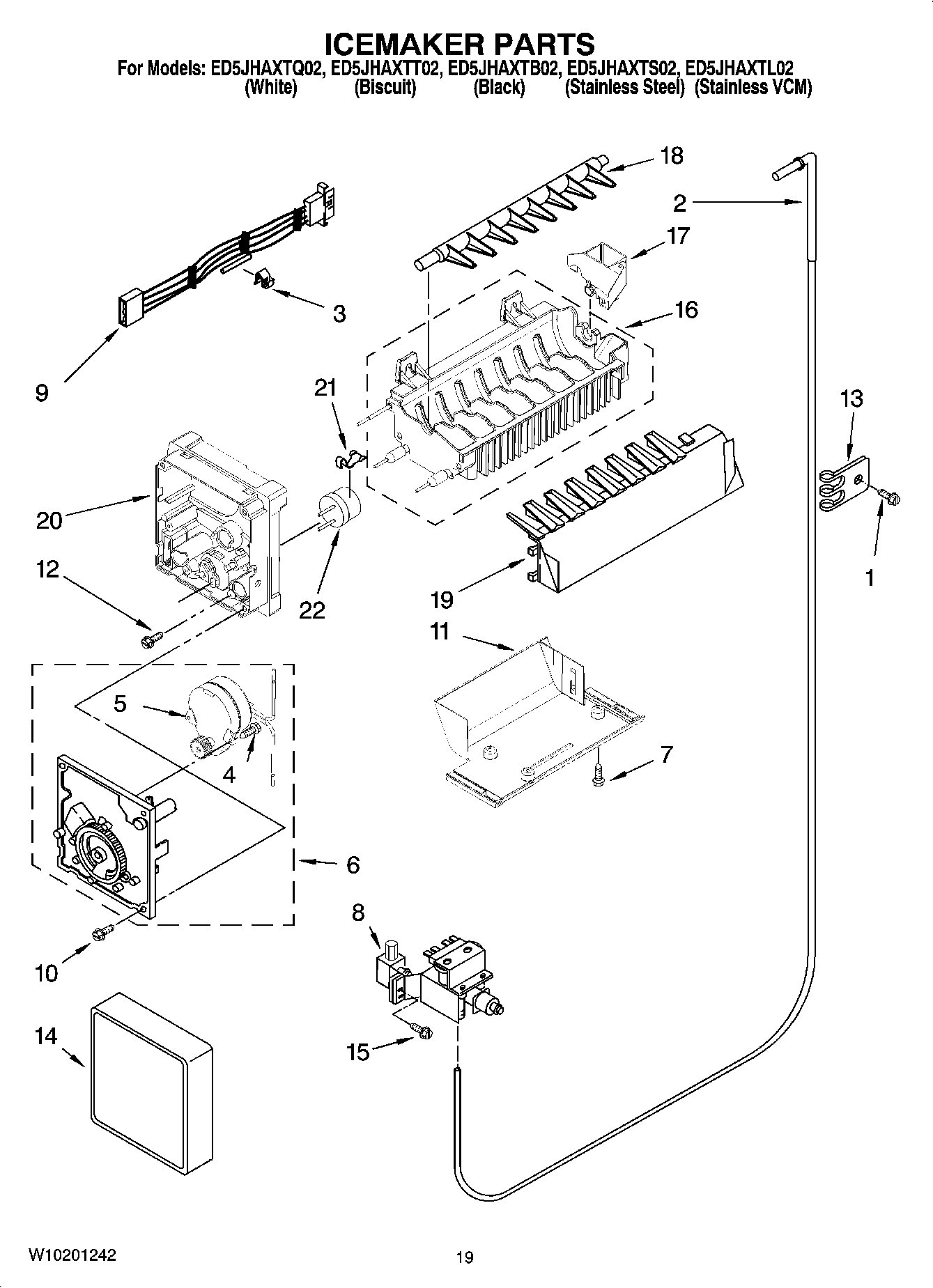 12 - ICEMAKER PARTS, OPTIONAL PARTS (NOT INCLUDED)