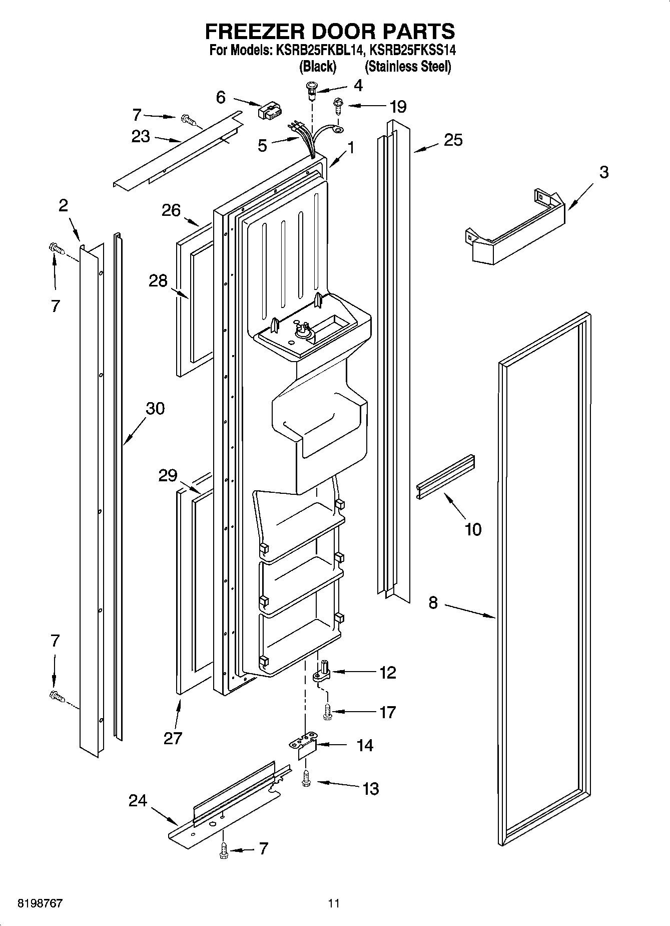 07 - FREEZER DOOR PARTS