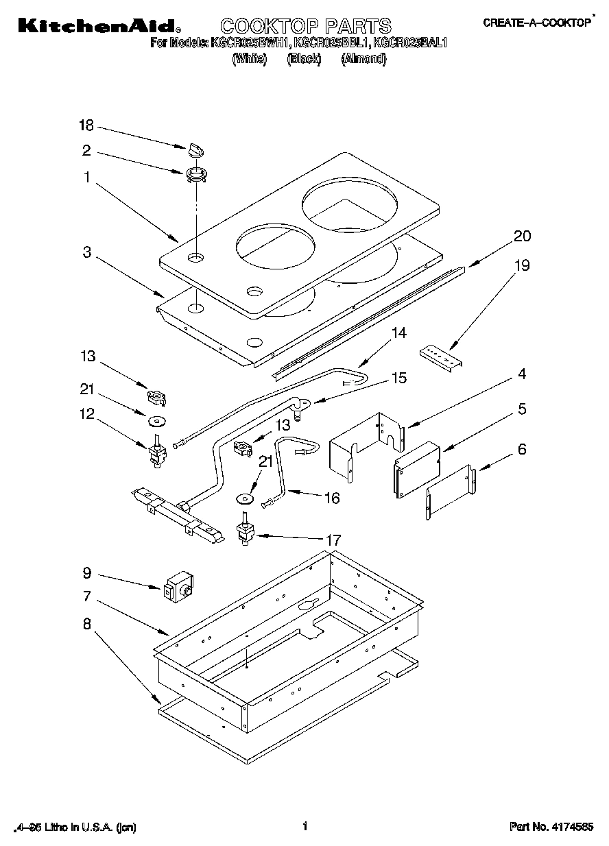 01 - COOKTOP PARTS